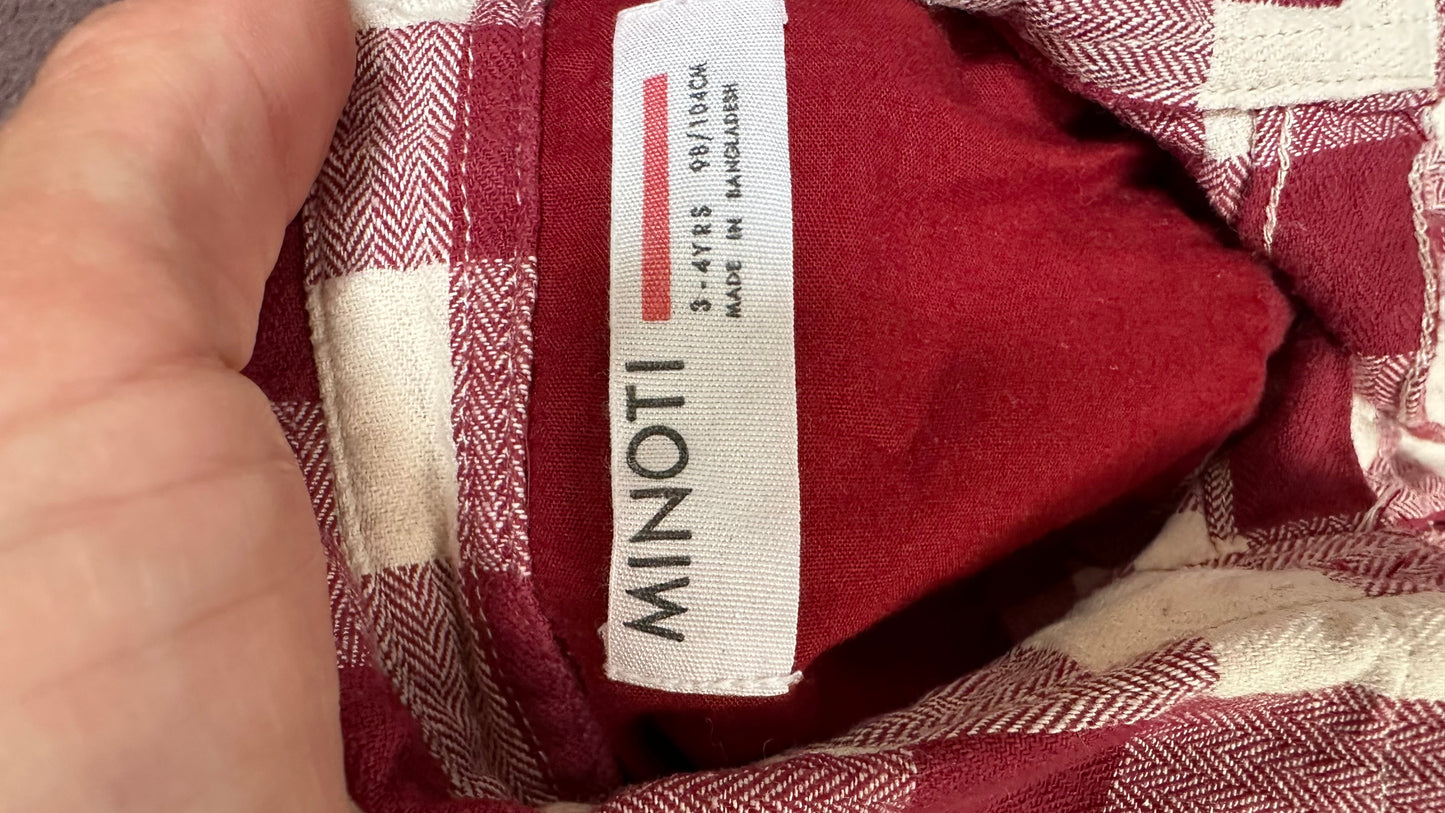 Designer Minoti 100% Cotton Shirt Age 3-4