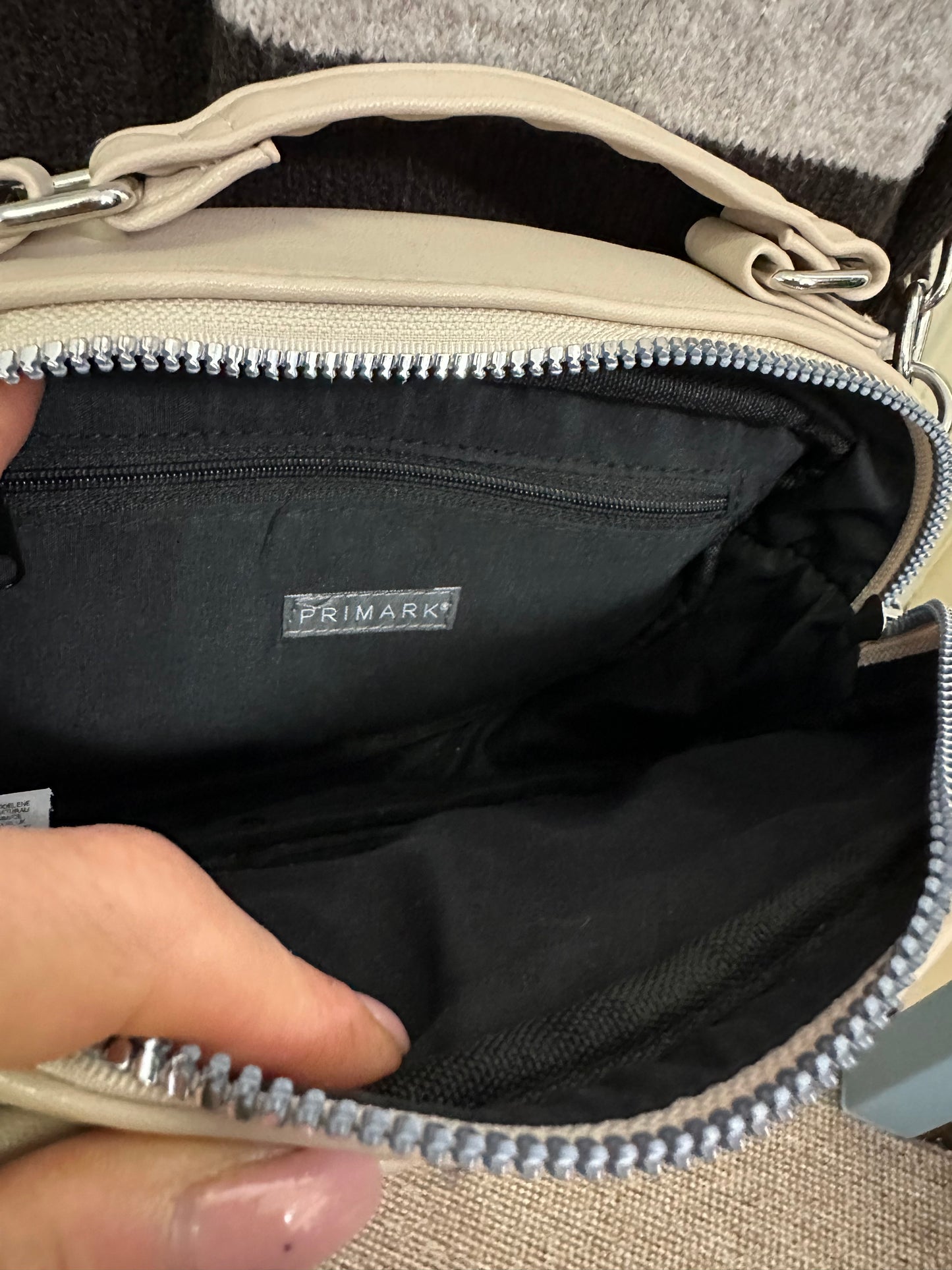 Primark Cream Quilted Crossbody Bag