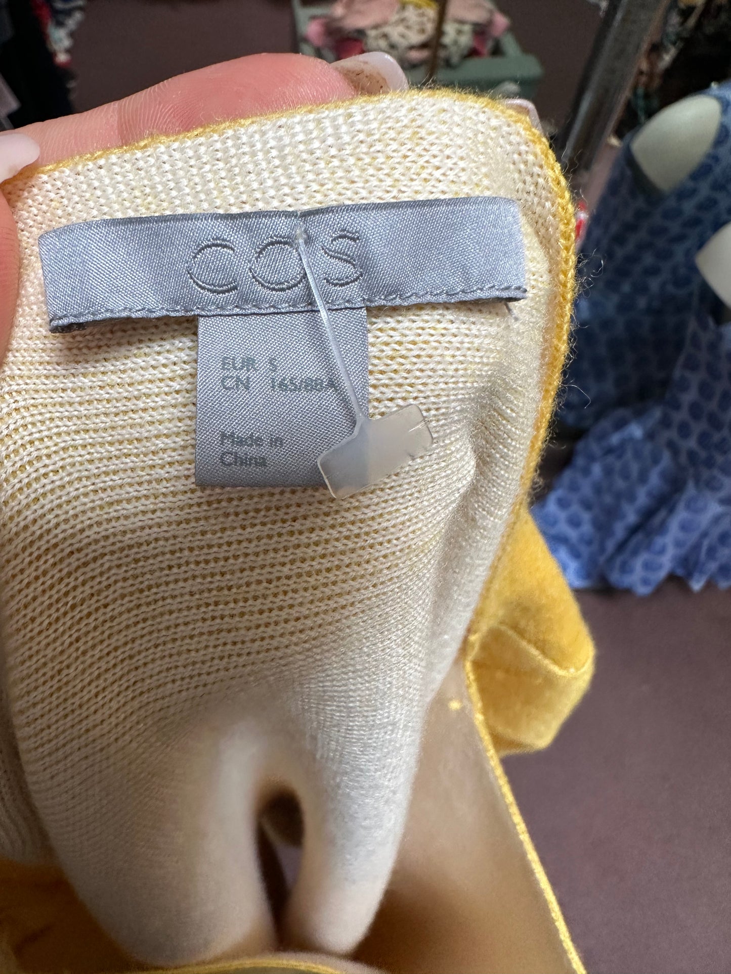 Designer Cos Mustard 92% Wool Sweater Size S