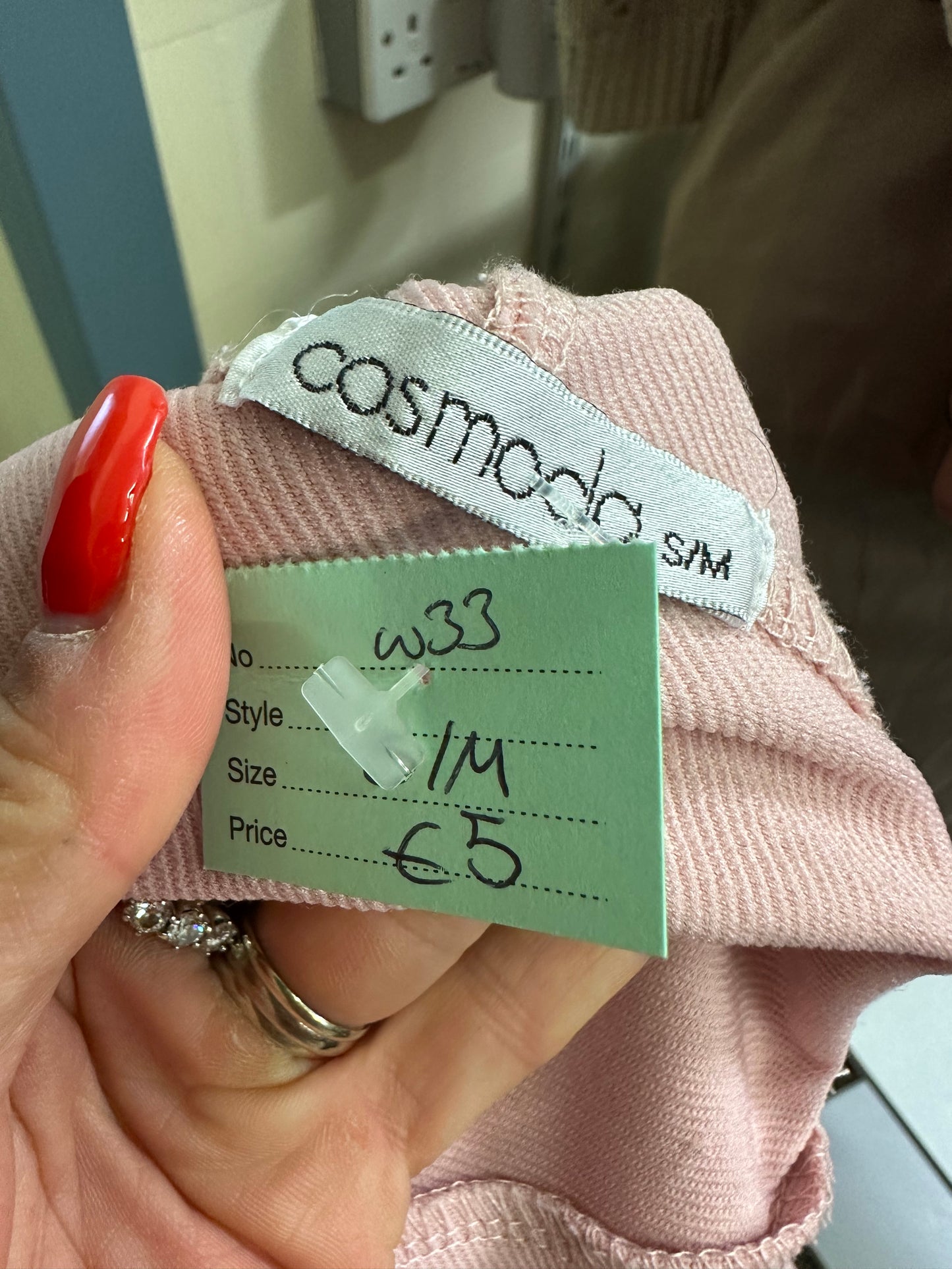 Cosmoda Pink Zip Up Size S/M