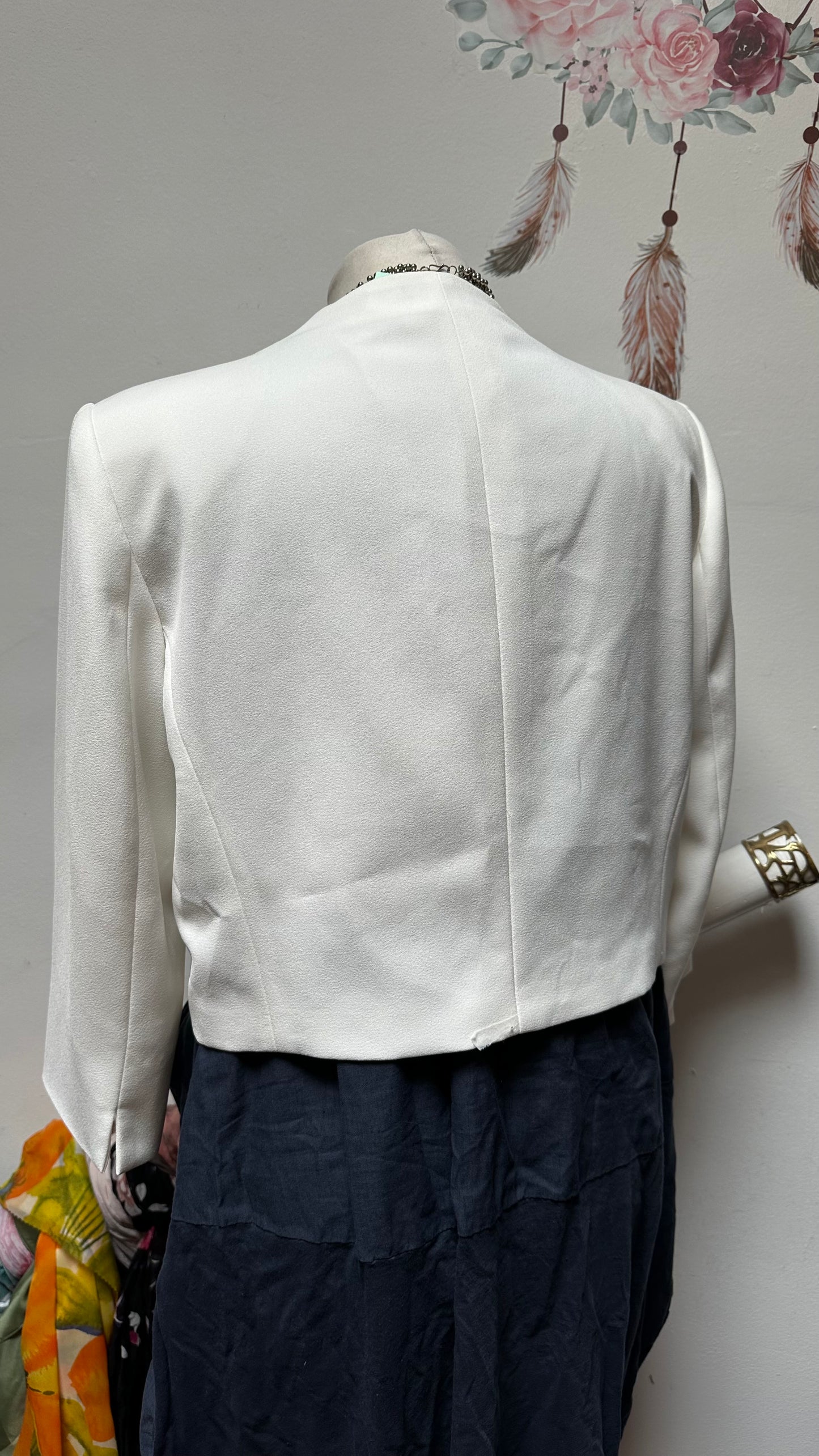 Roman Off White Bolero Dress Jacket Size 16