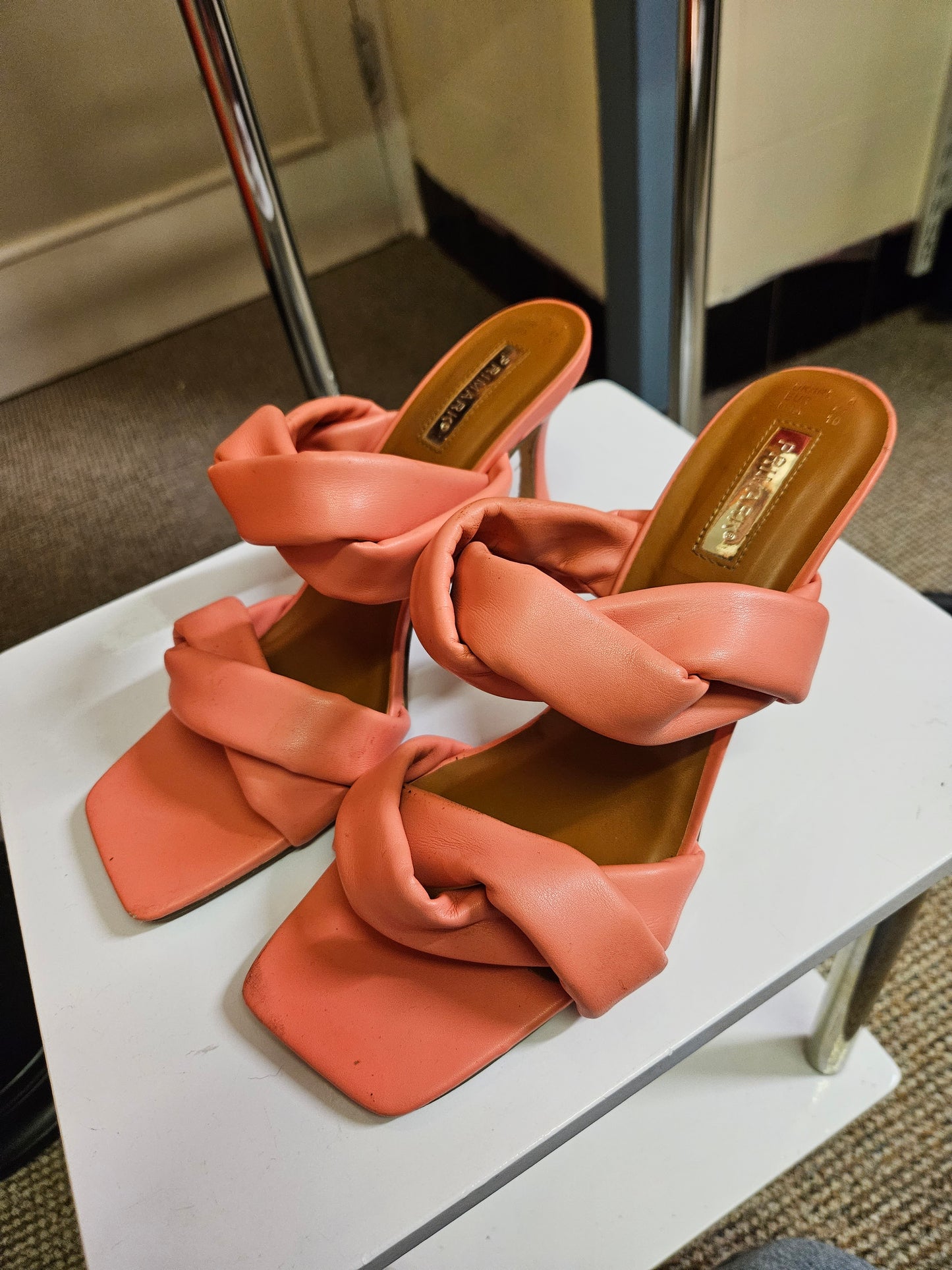 Primark sandals, peach colour, size 8