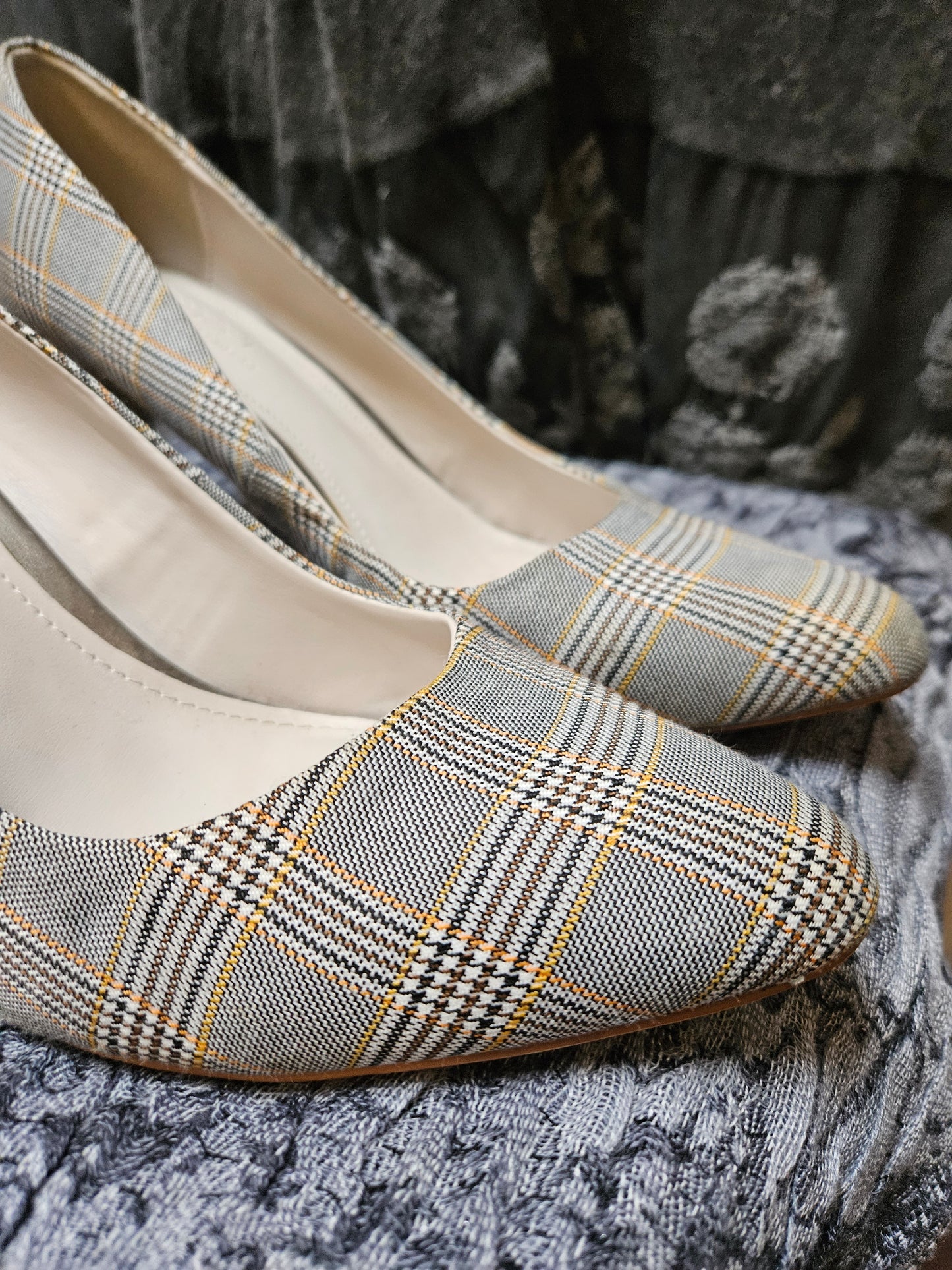 Next, new, wide fit, grey heels, size 8