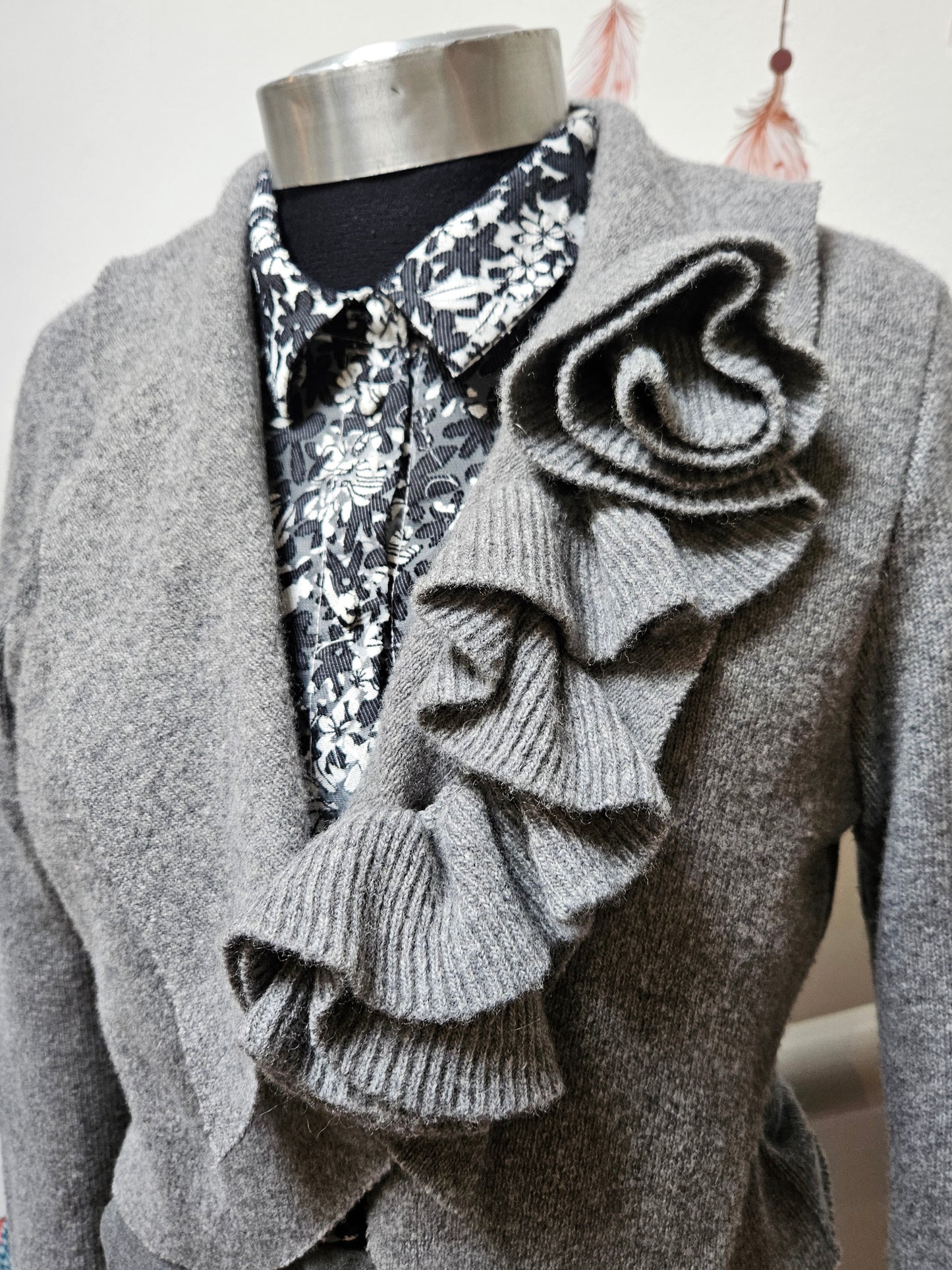 Per Una, 80% wool, grey cardigan, size M