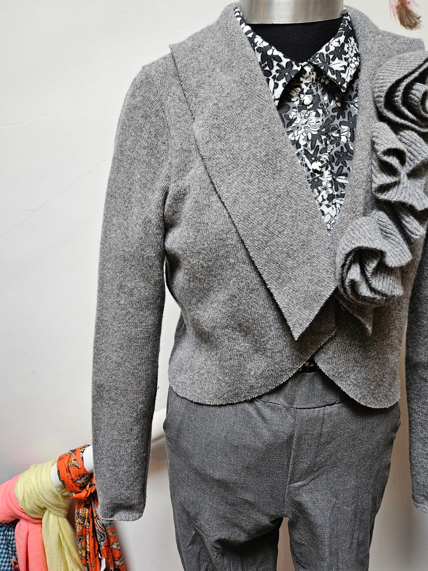 Per Una, 80% wool, grey cardigan, size M