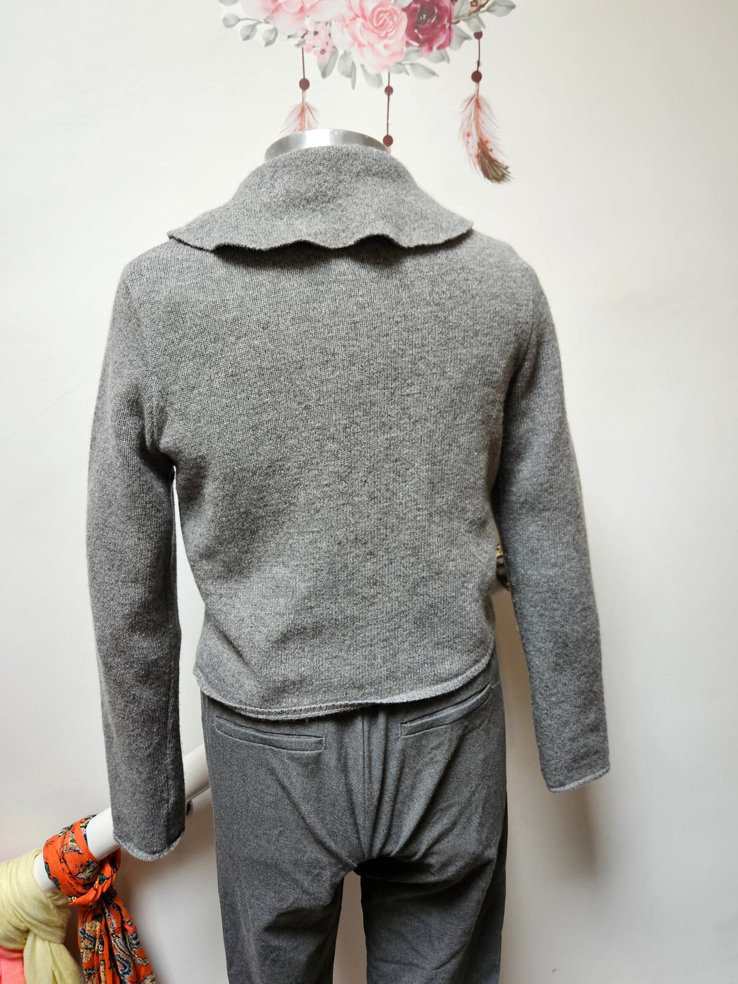 Per Una, 80% wool, grey cardigan, size M