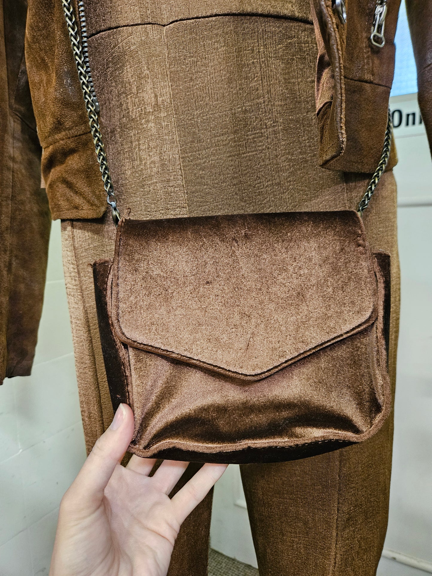 Anthropologie, velvet purse/bag