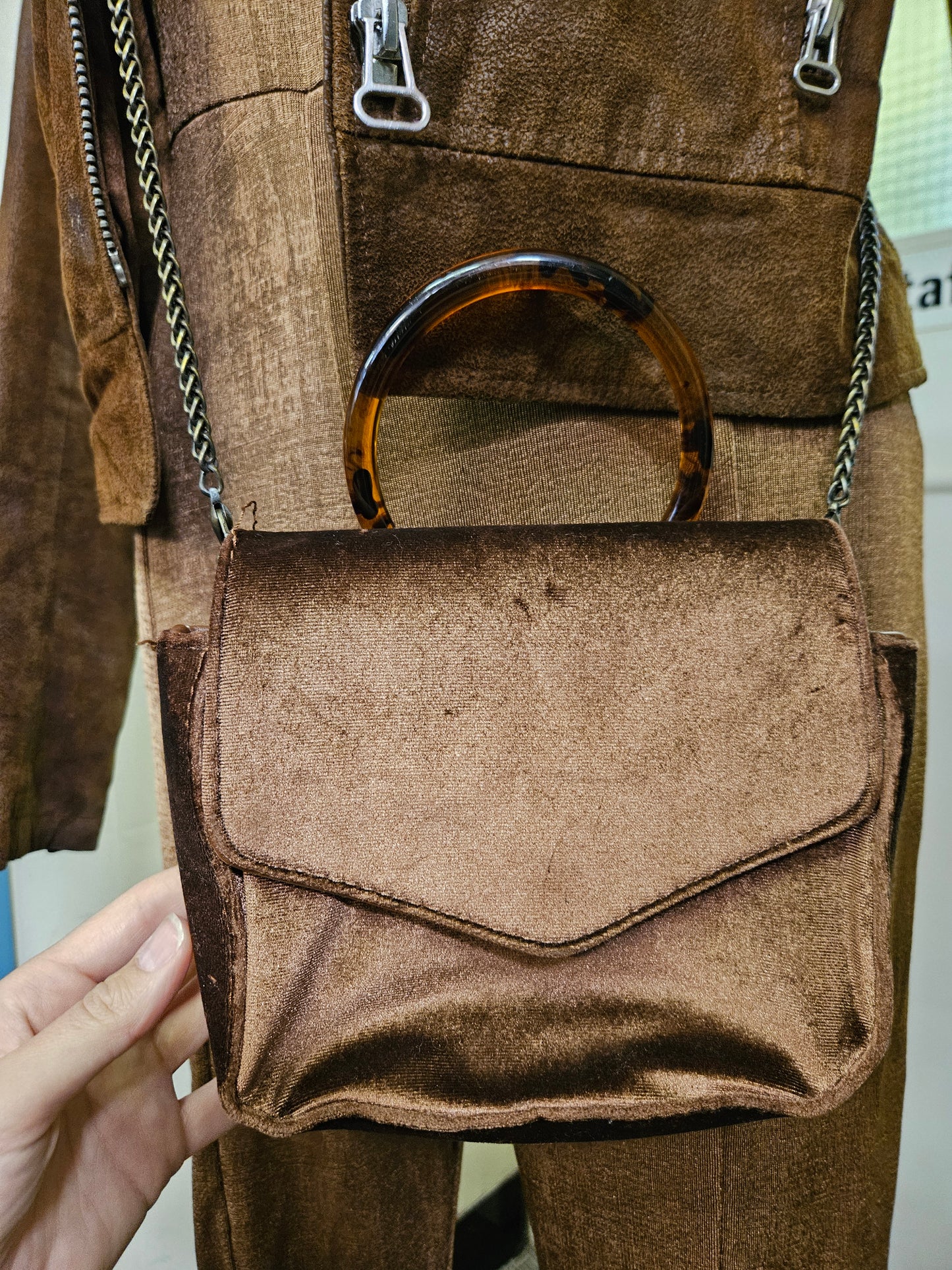 Anthropologie, velvet purse/bag