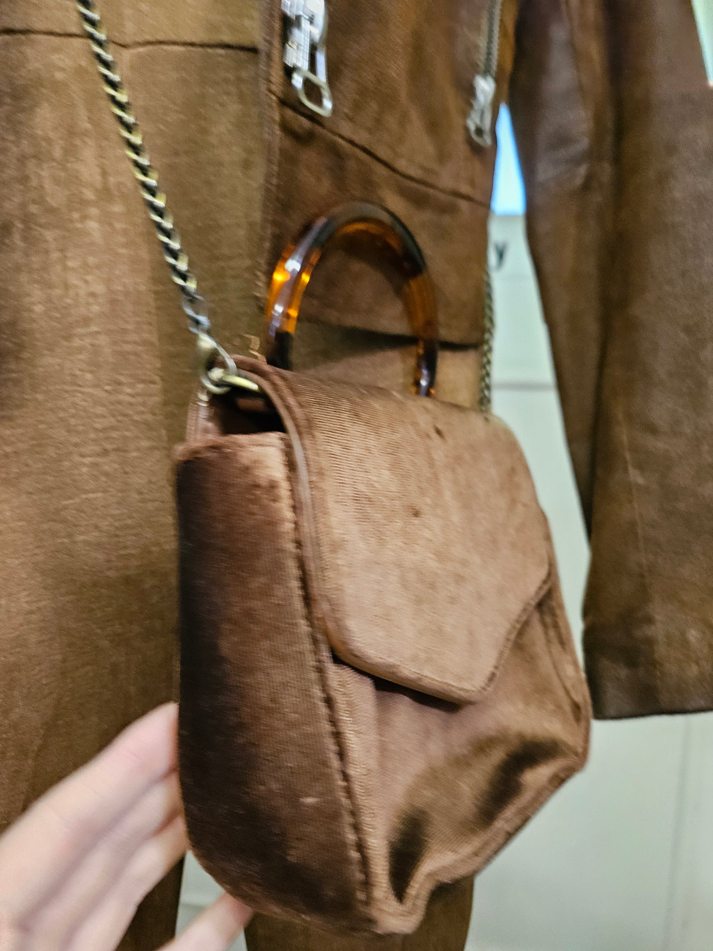 Anthropologie, velvet purse/bag