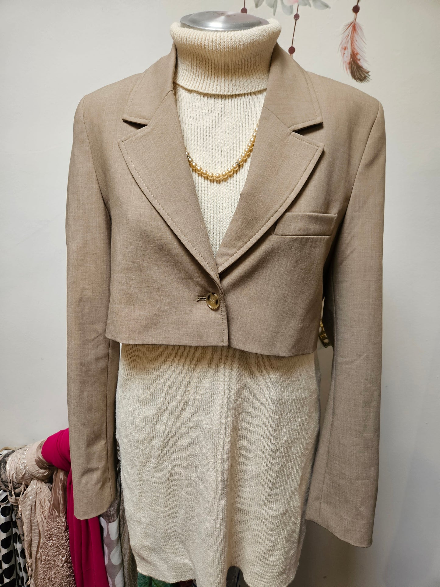 Zara, cropped jacket, size M