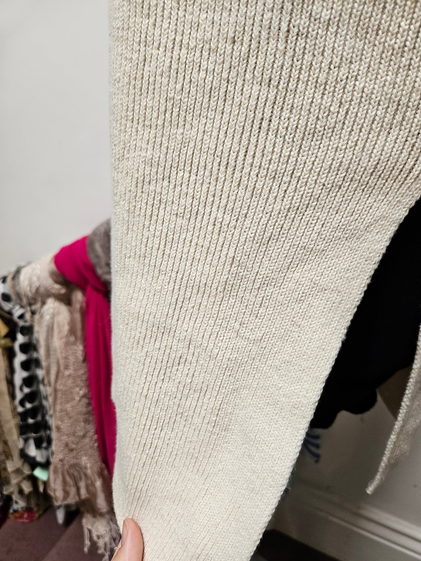 Nu-in, 75% cotton, slevlees, turtleneck ribbed sweater, size, L