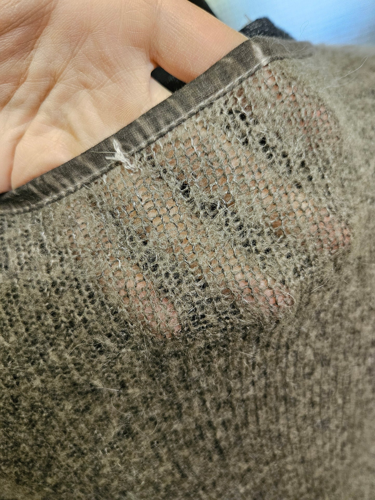 Unusual, crochet style top, no tag on it, size S/M