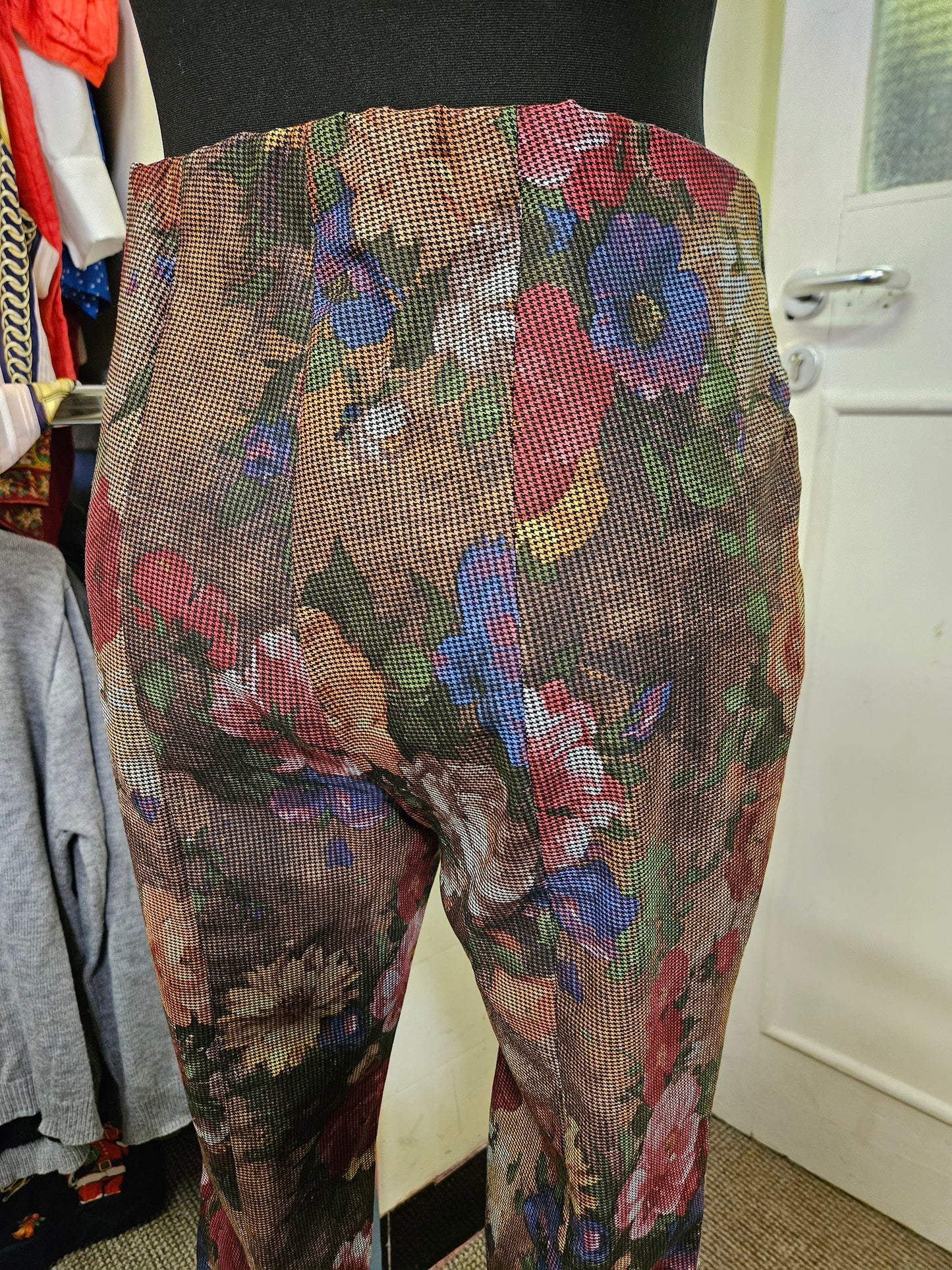 Stehmann, designer, flower print trousers, size 12