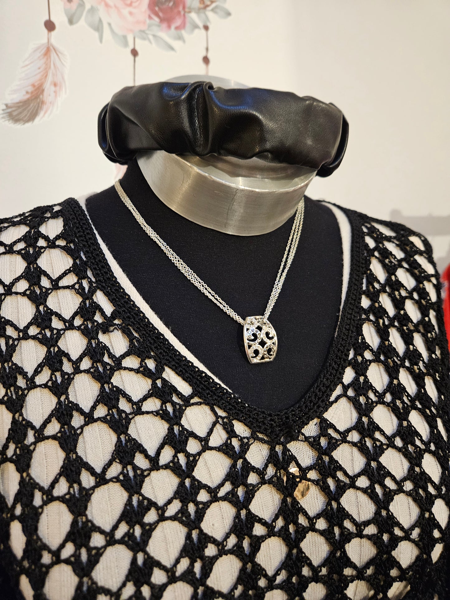 Faux leather headband