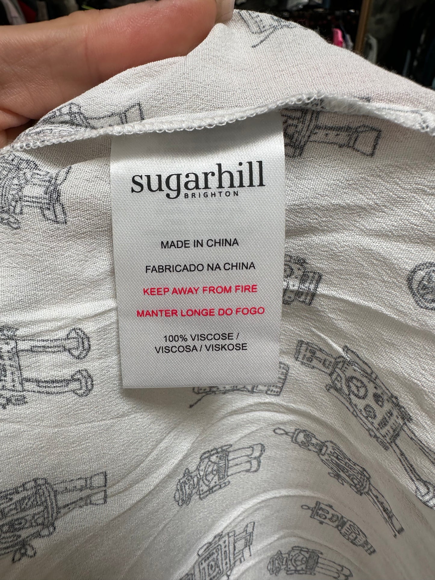 Designer Sugarhill Robot Blouse New with Tags Size 12 RRP €56