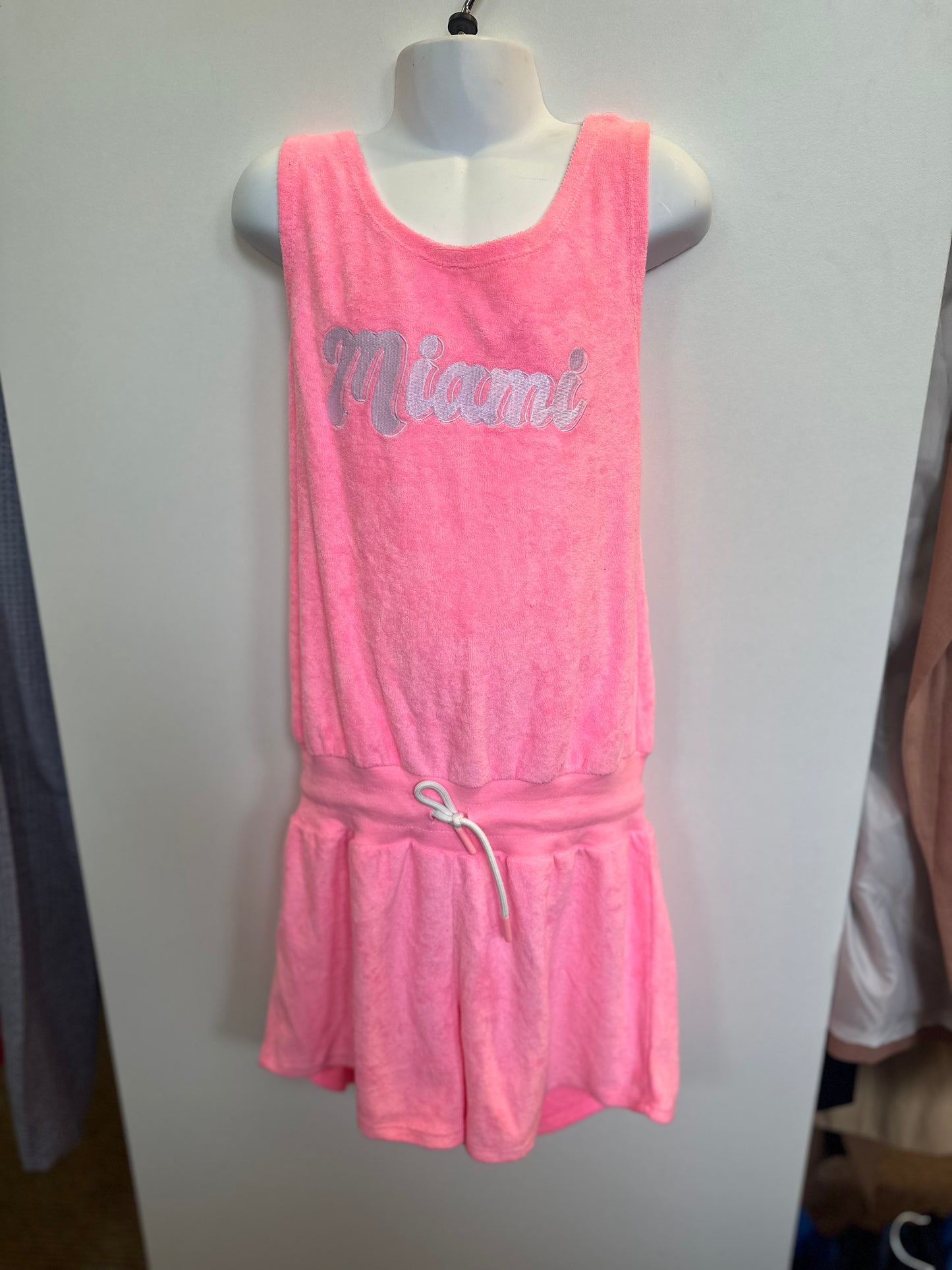 Dunnes Pink Frotee Romper Age 10-11
