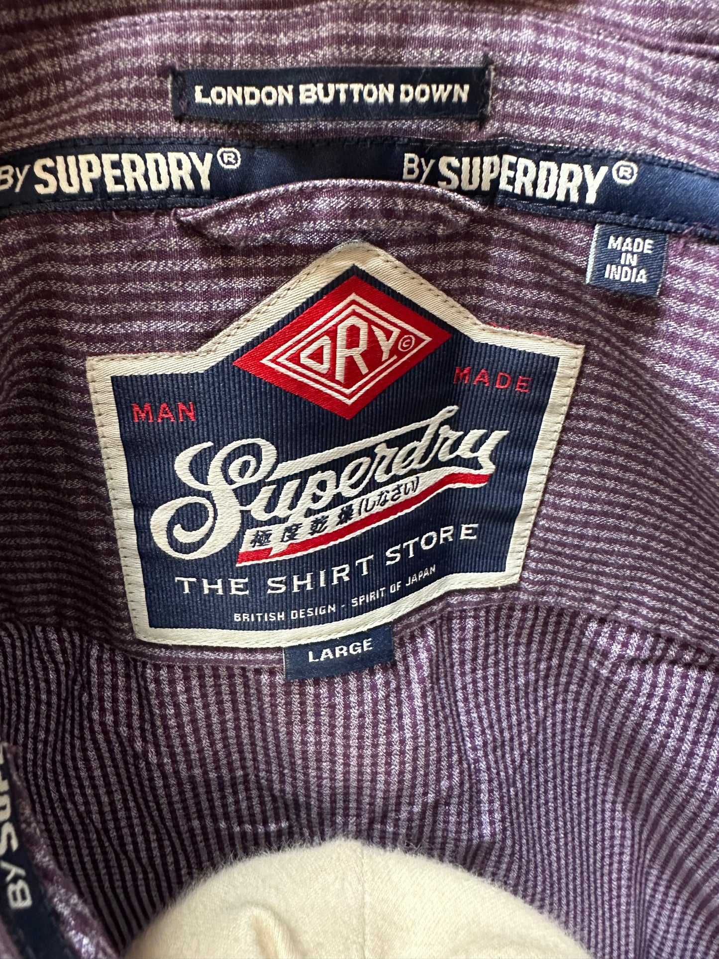 Superdry Shirt Size L Small Fitting