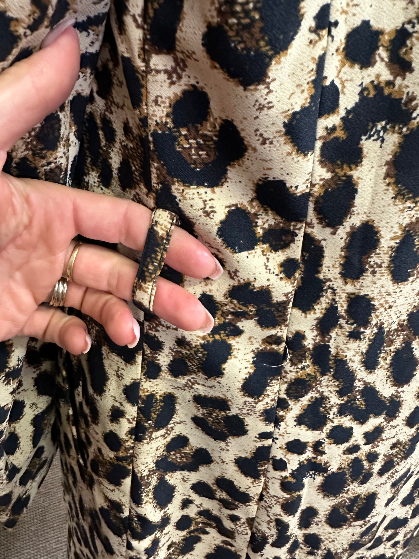 Esmara Leopard Print Jacket Size 10, Belt missing