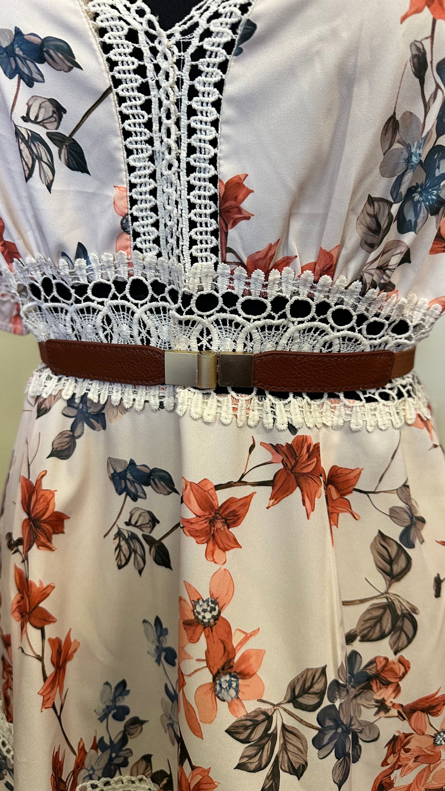 Brown Stretchy Waist Belt Size S