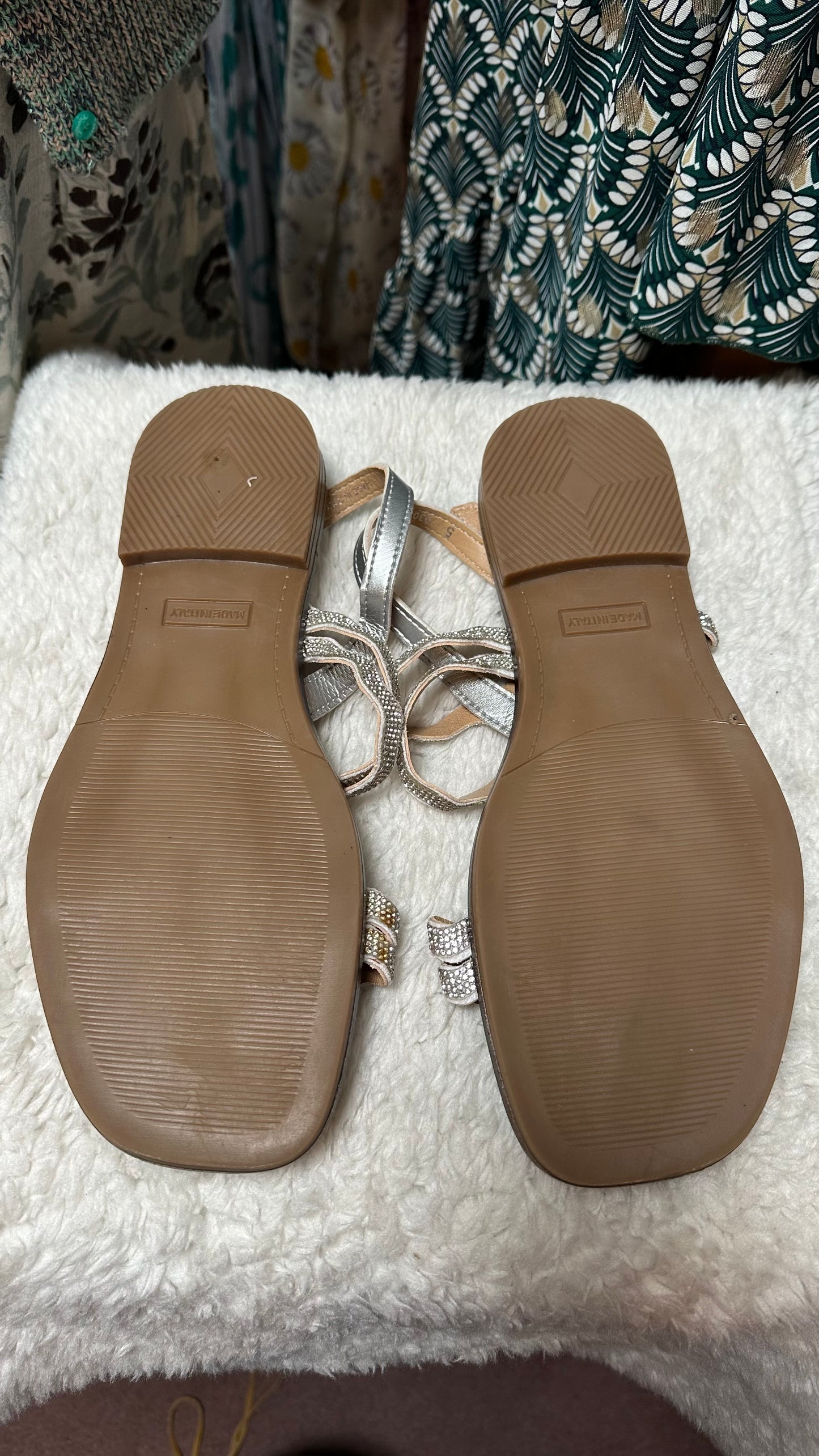 M&S Sparkle Flats As New Size 5