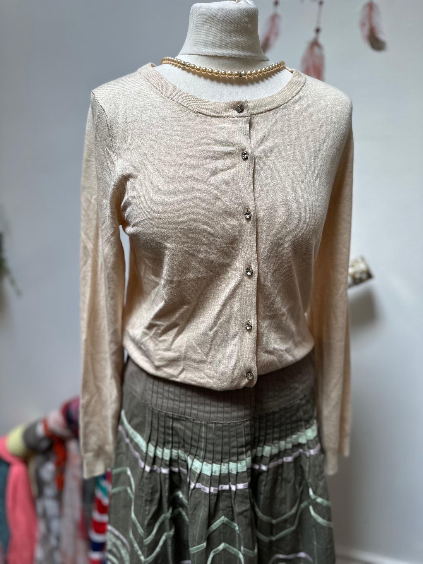 Mango Beige Cardigan New with Tags Size M
