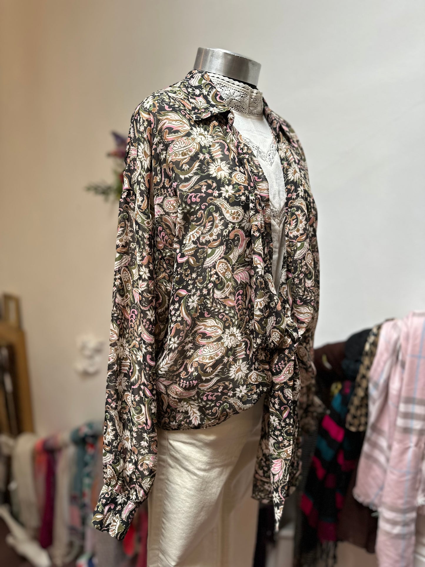 New Look Floral Bolero Blouse Size 16