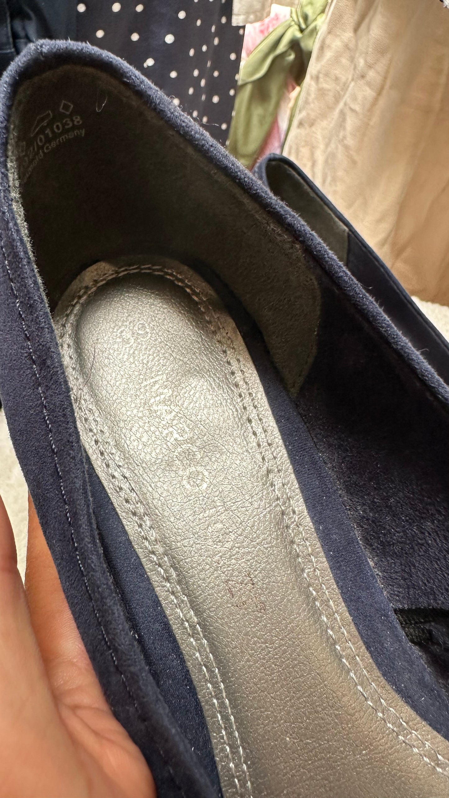 Marco Tozzi Navy Wedge Shoes Size 6 (EU 39)