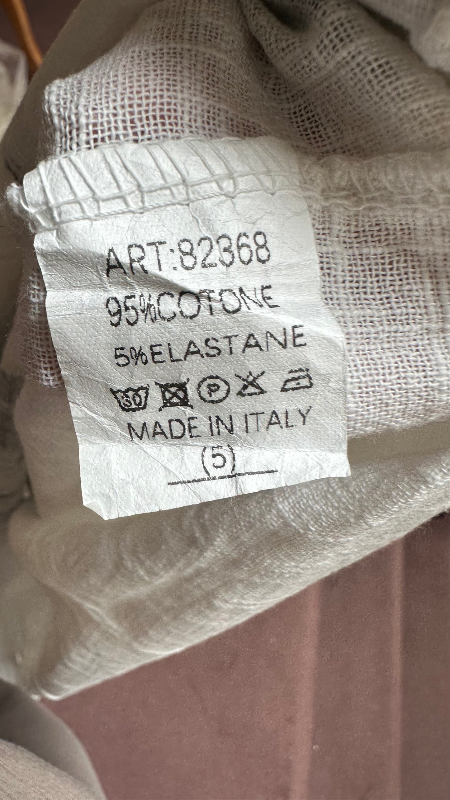 Made in Italy 95% Cotton Top Best Fit Size XL