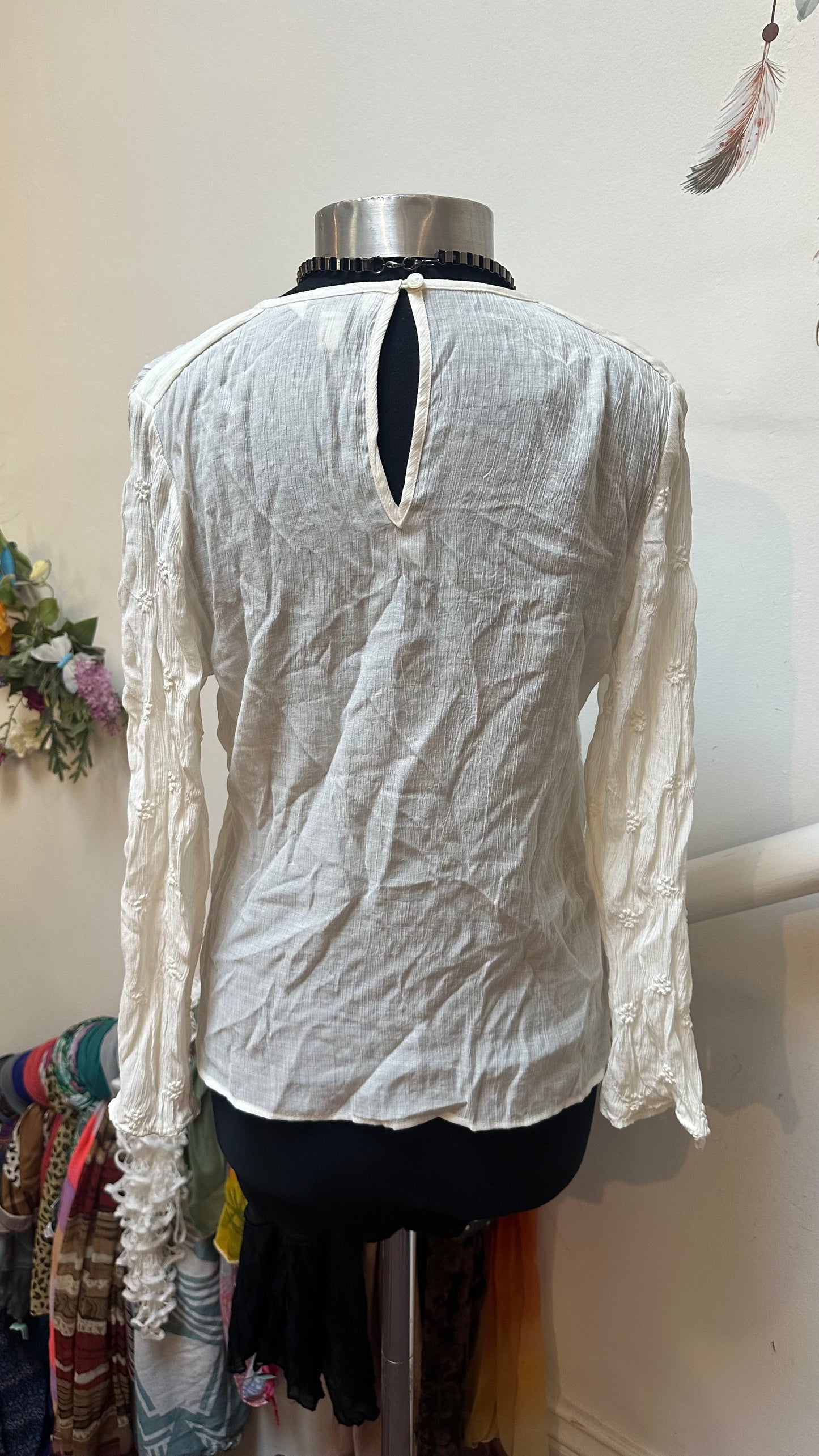 M&S Off White Top Size 12 but small fitting