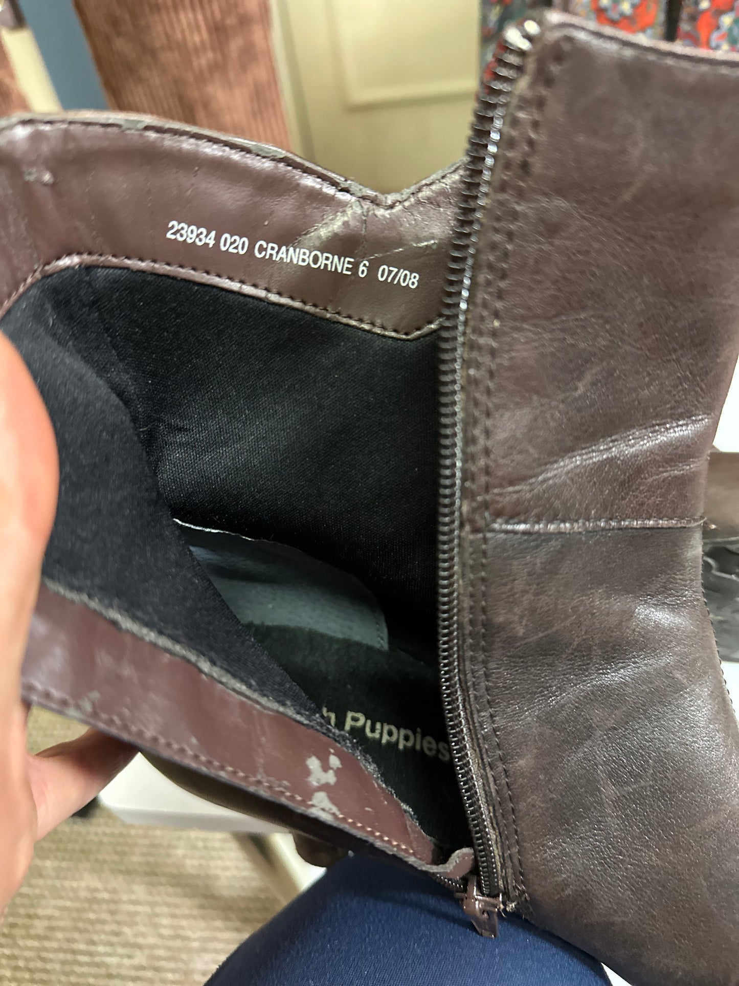 Hush Puppies Leather Boots Size 6