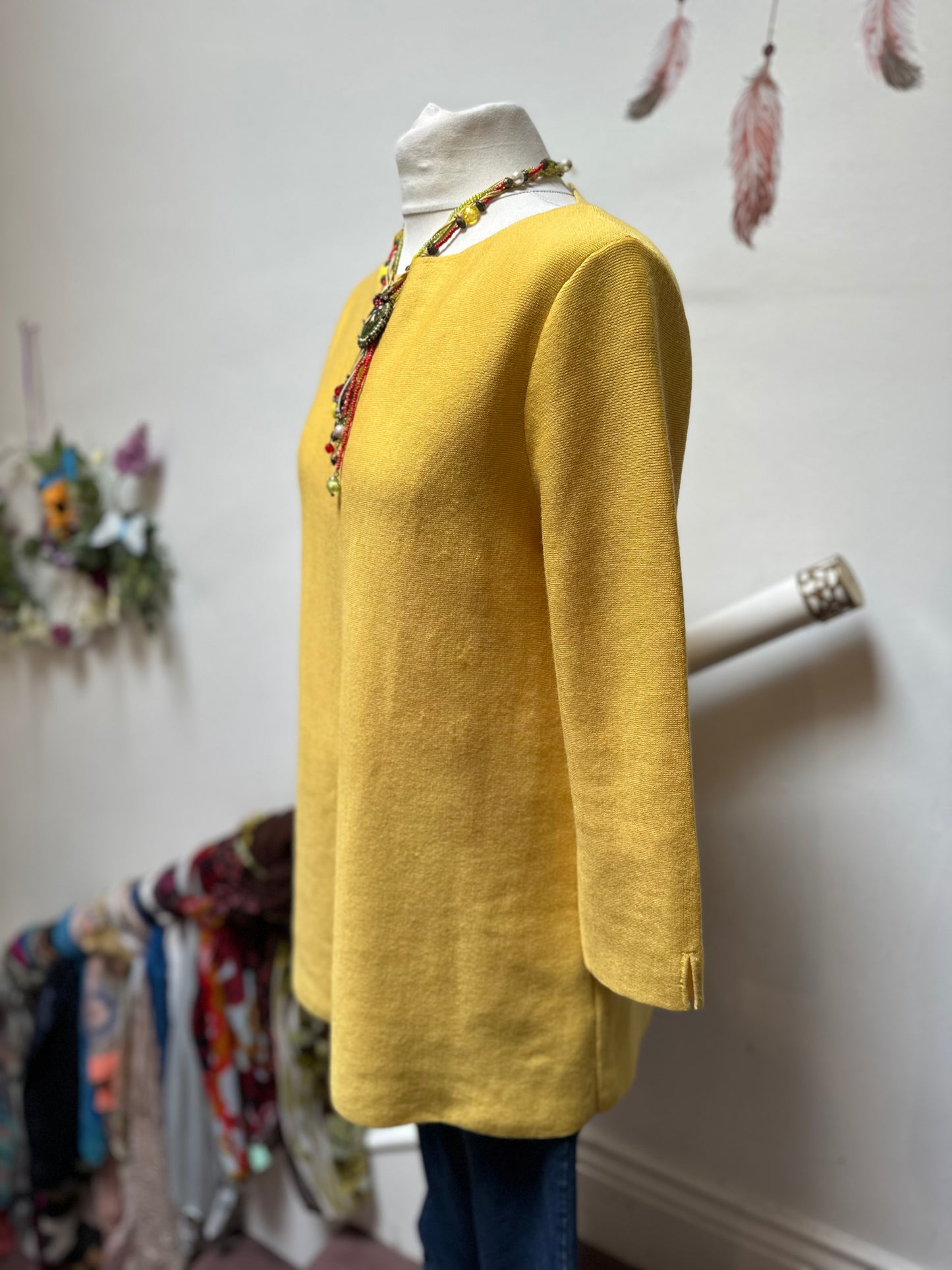 Designer Cos Mustard 92% Wool Sweater Size S