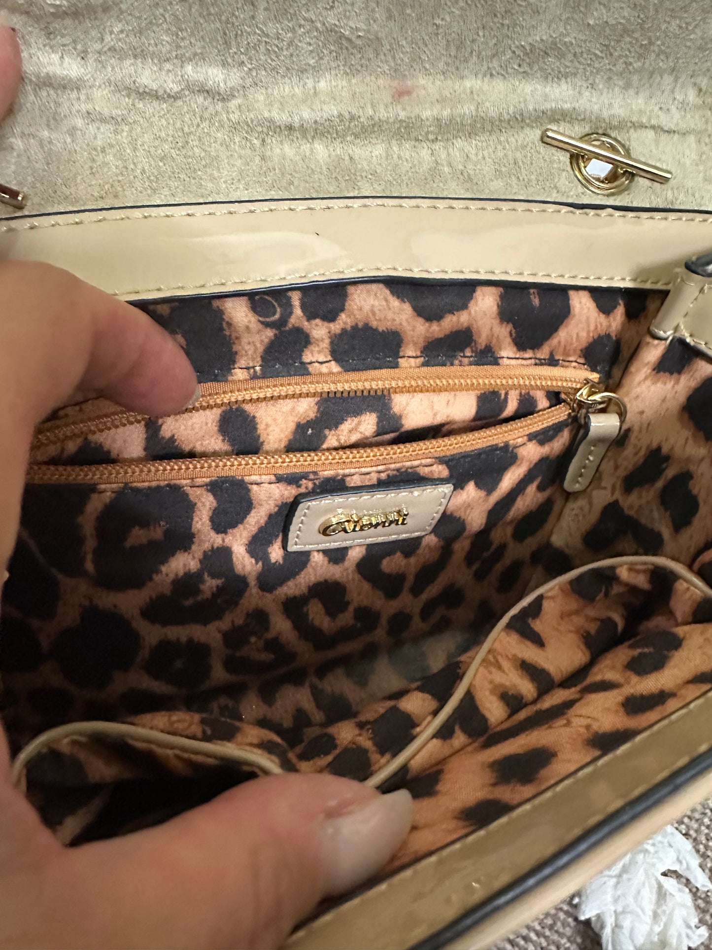 Gionni Patent Nude Bag