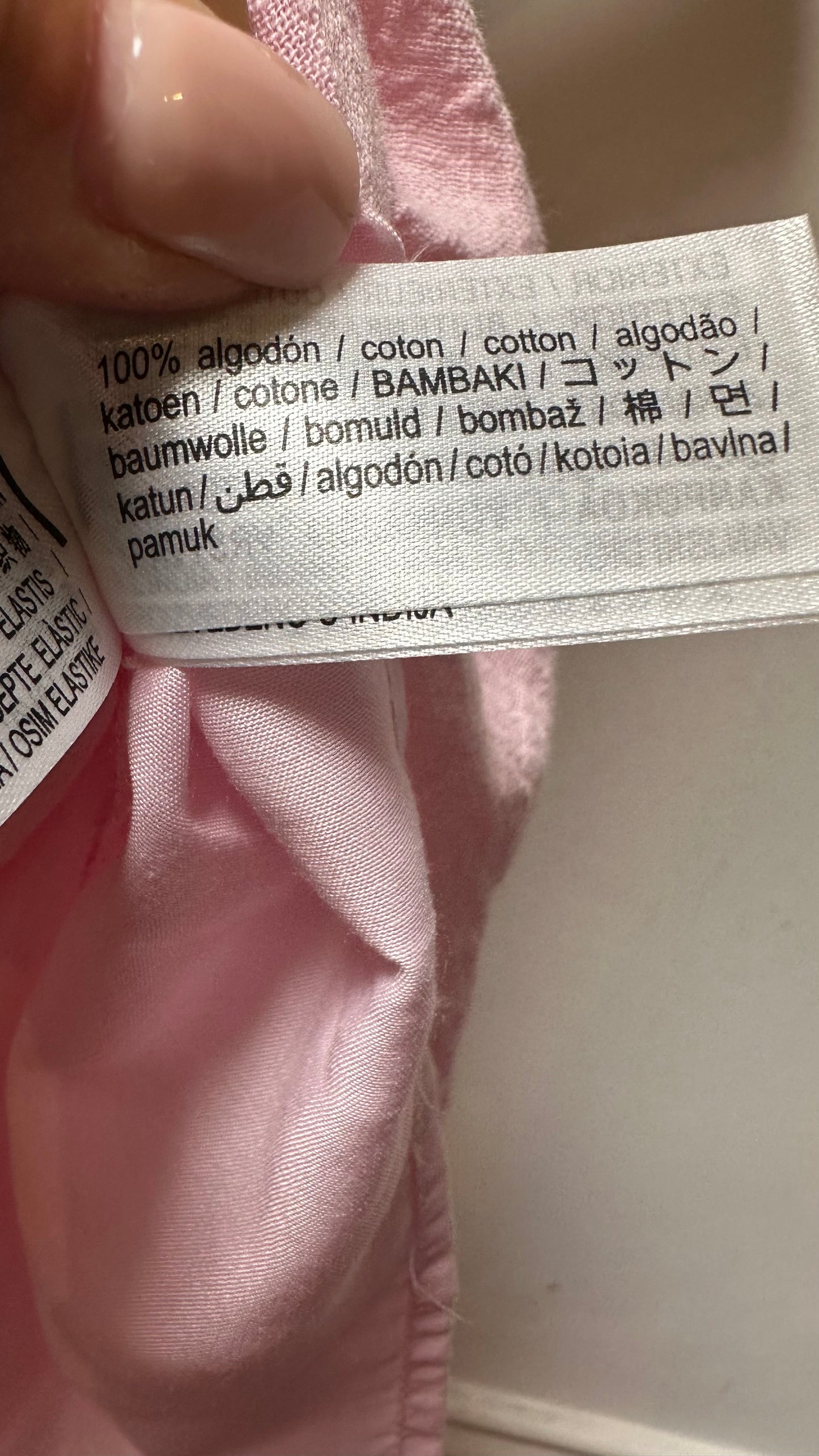 Bershka Fully Lined Pink Cotton Dress Size XL but small fitting