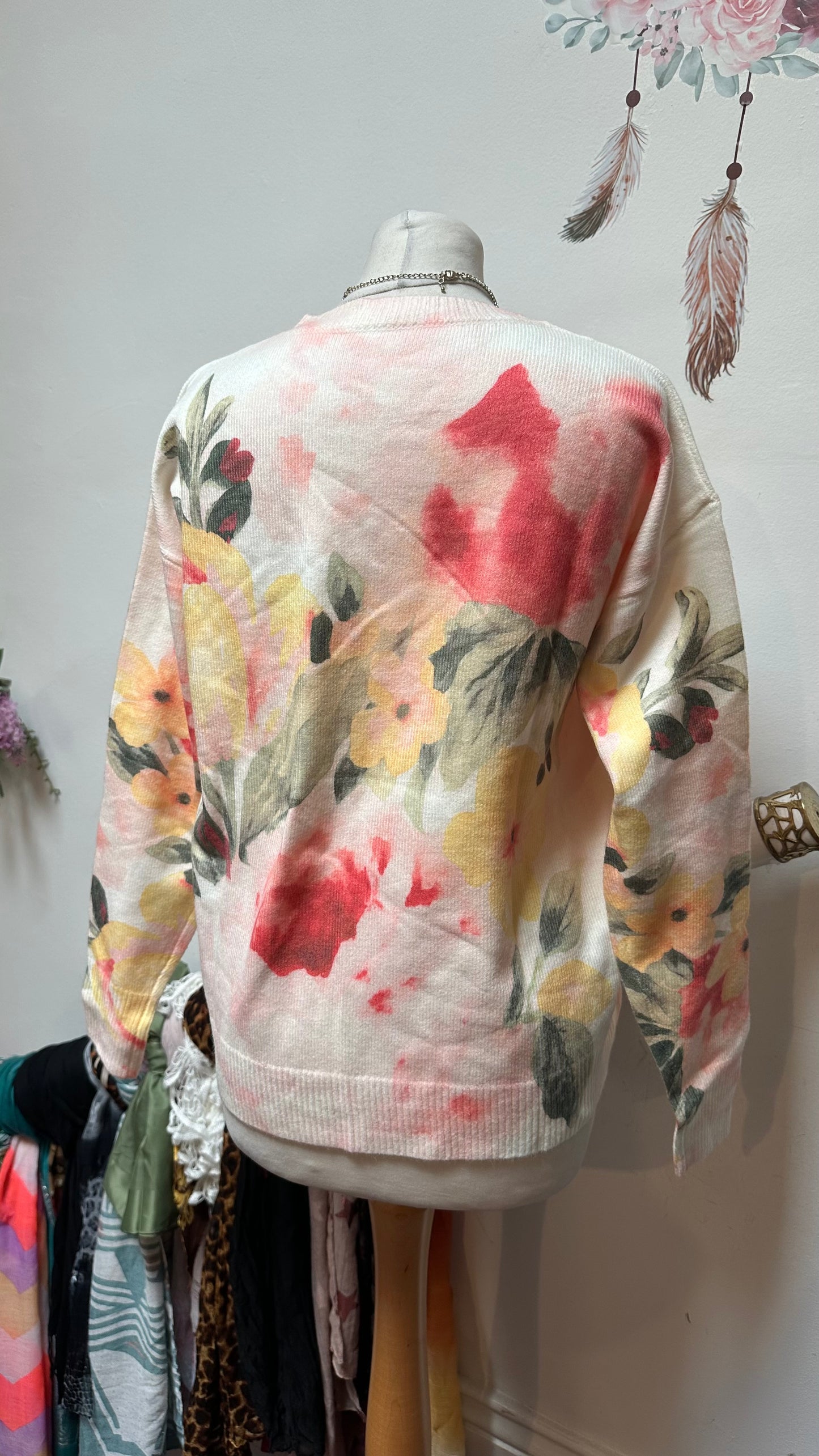Floral Sweater Size M