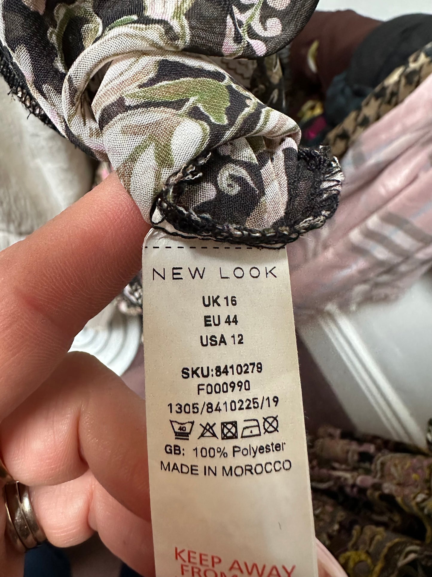 New Look Floral Bolero Blouse Size 16