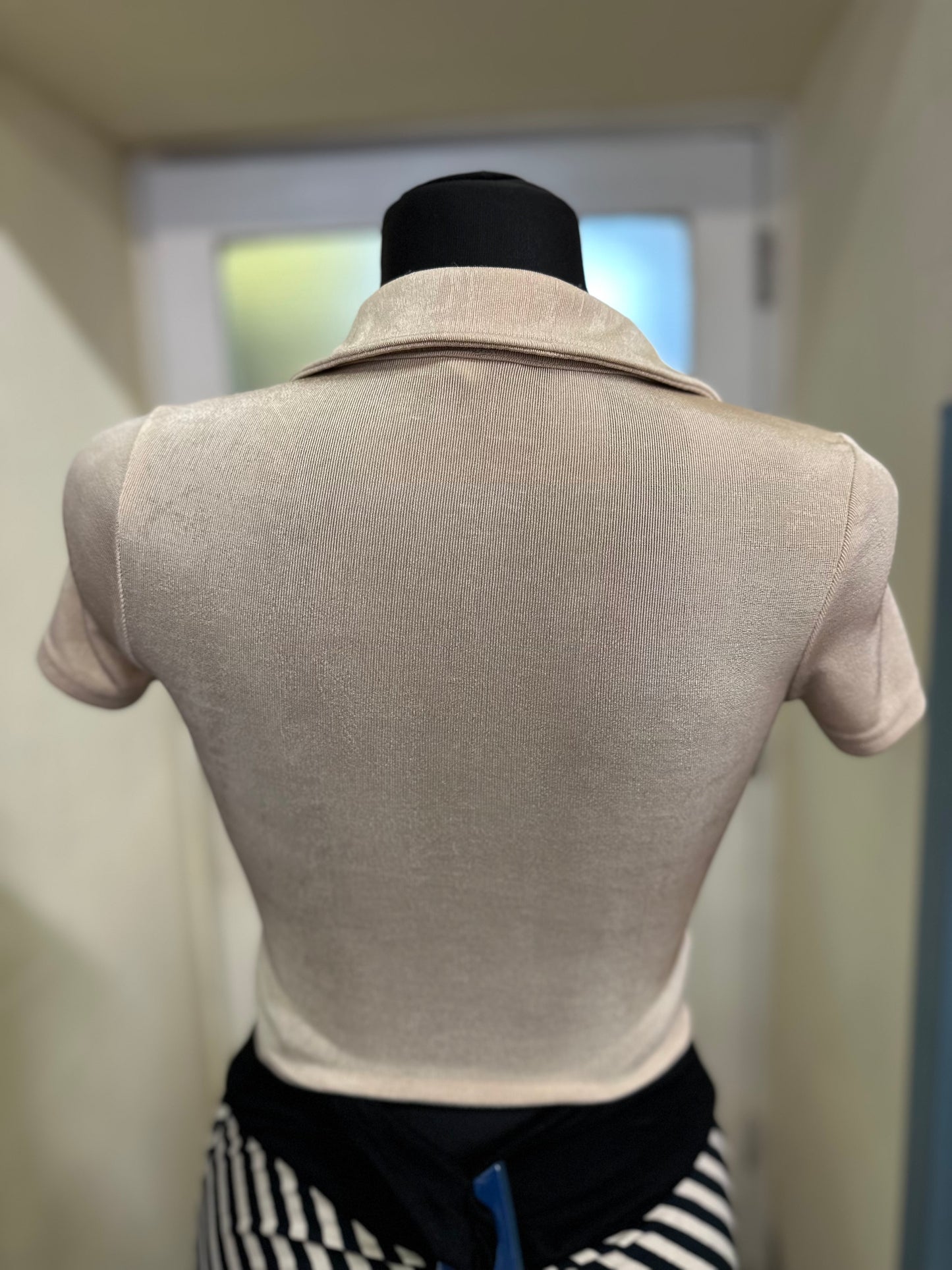 Divided Beige Top Size XS