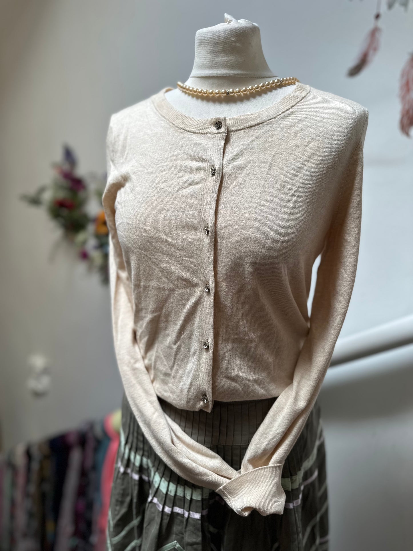 Mango Beige Cardigan New with Tags Size M