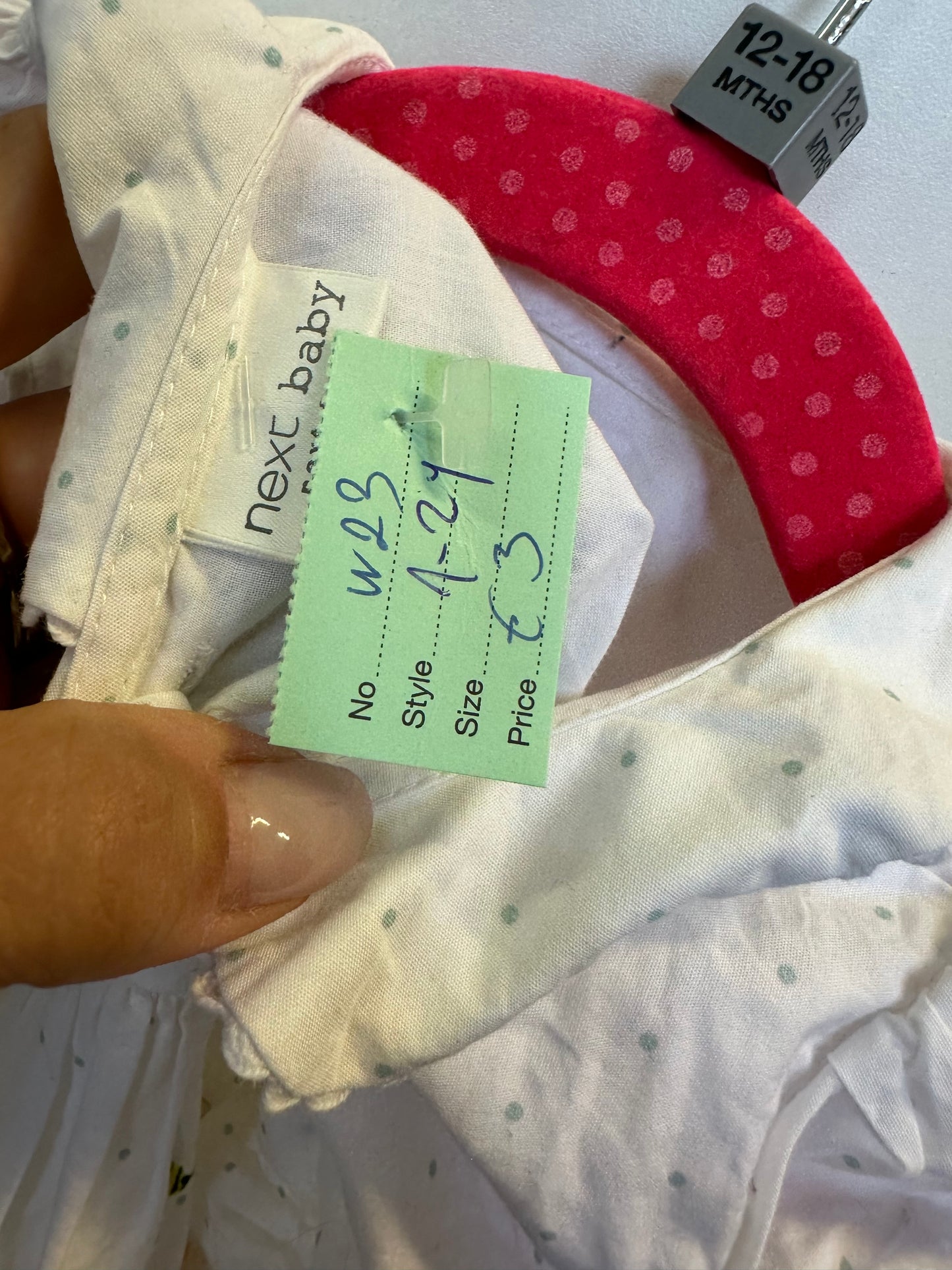 Next Cotton Bunny Dress Age 3-6m