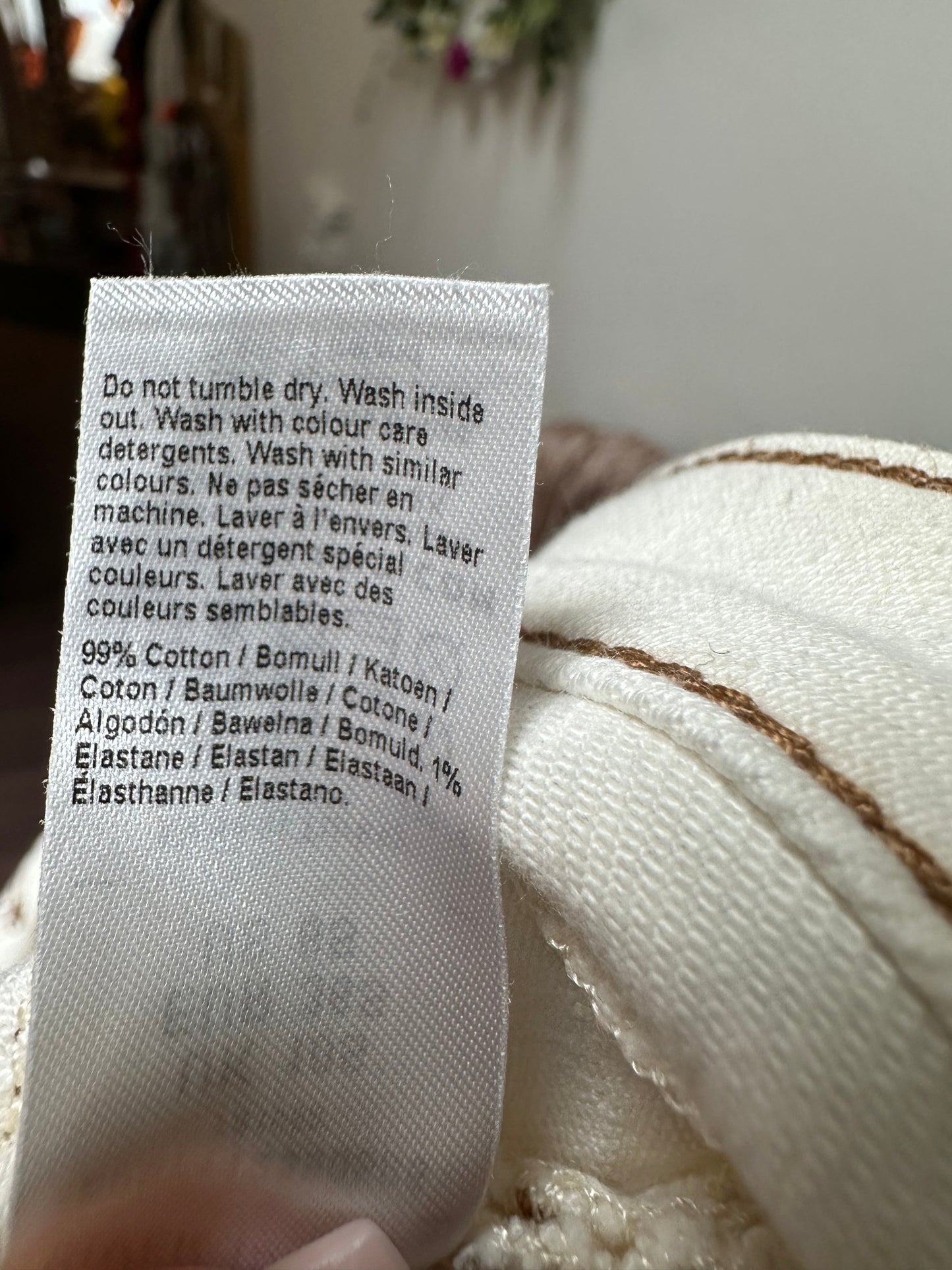 River Island Cream Jeans Size 10