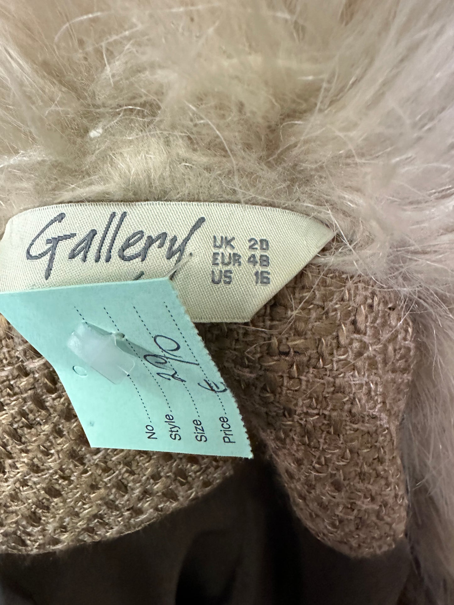 Gallery Coat with Faux Fur Collar Size 20