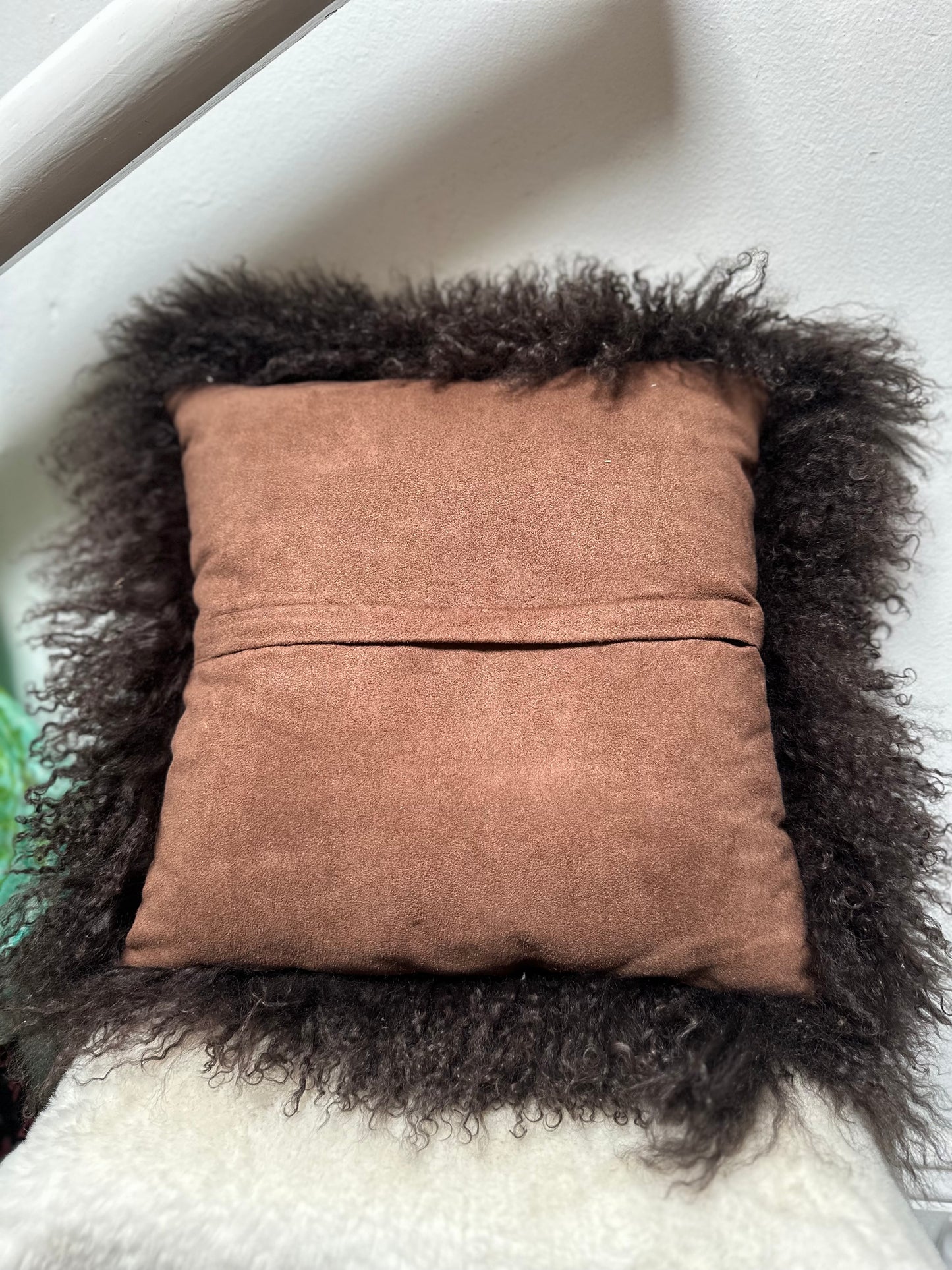 Scatterbox Sheepskin Cushions ChocolateBrown Colour, As New (2 Available) RRP €77 each!!! Price per cushion