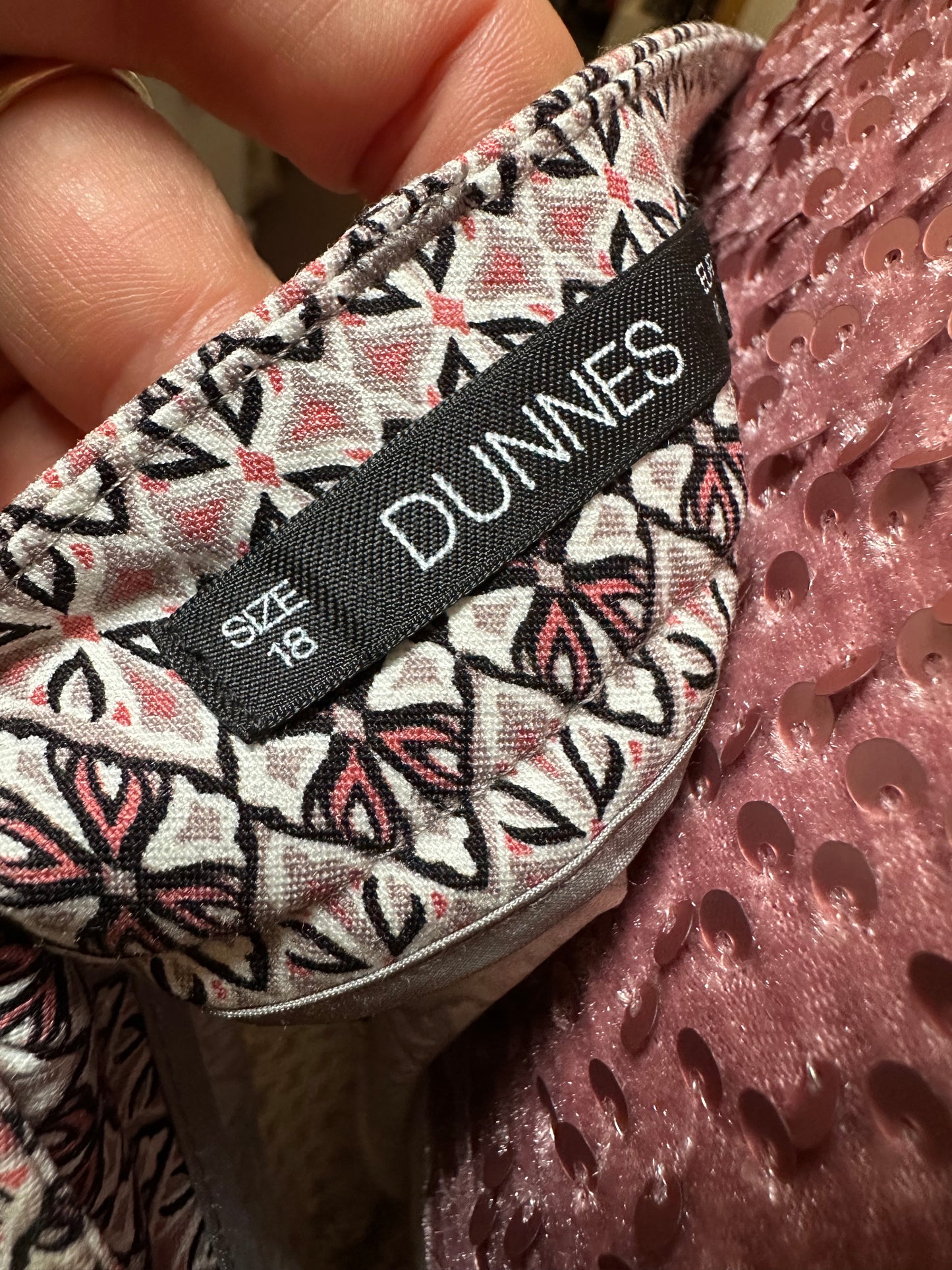 Dunnes Stretchy Print Trousers Size 18