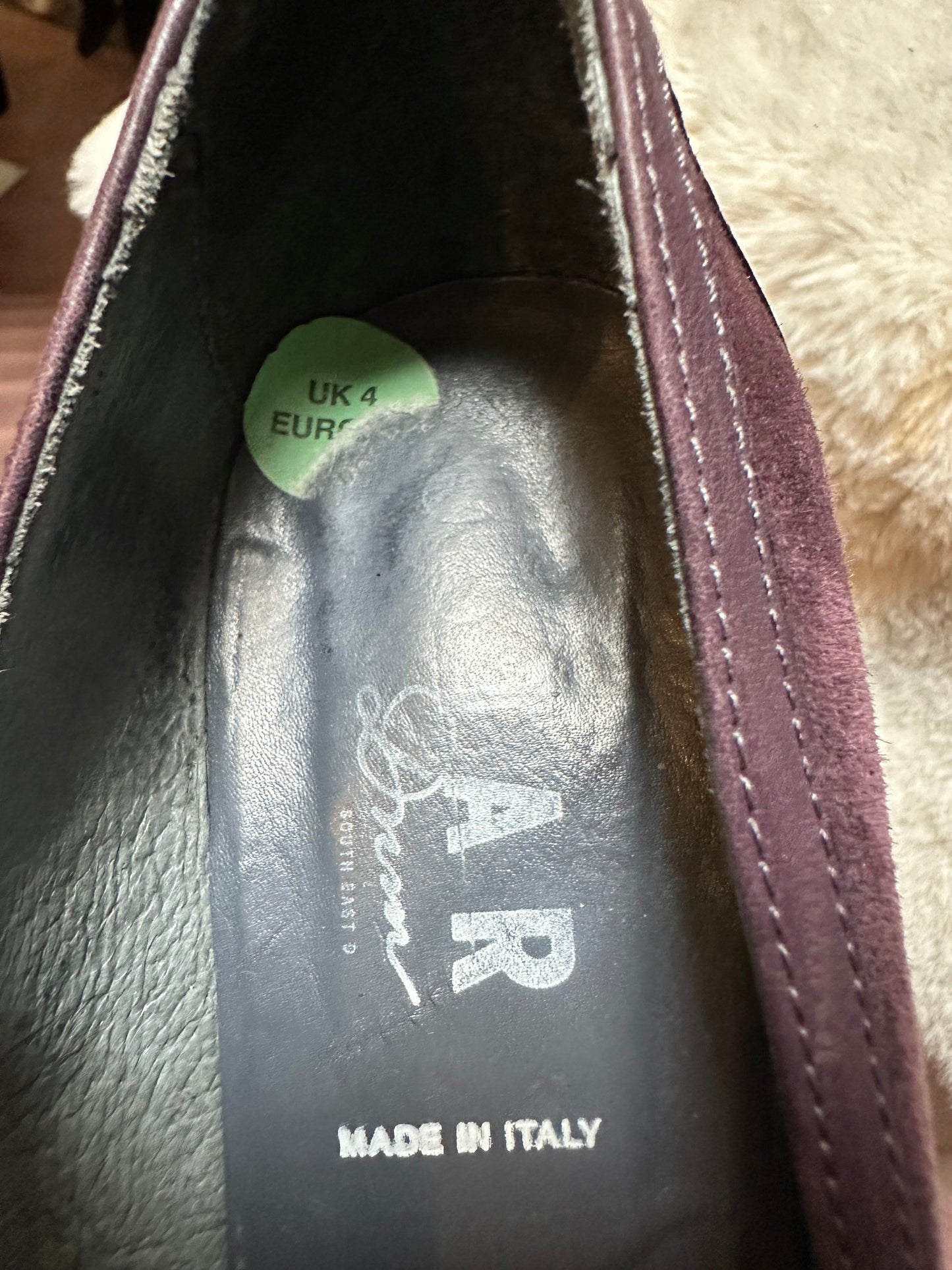 Designer GStar Suede Purple Heels Size 4