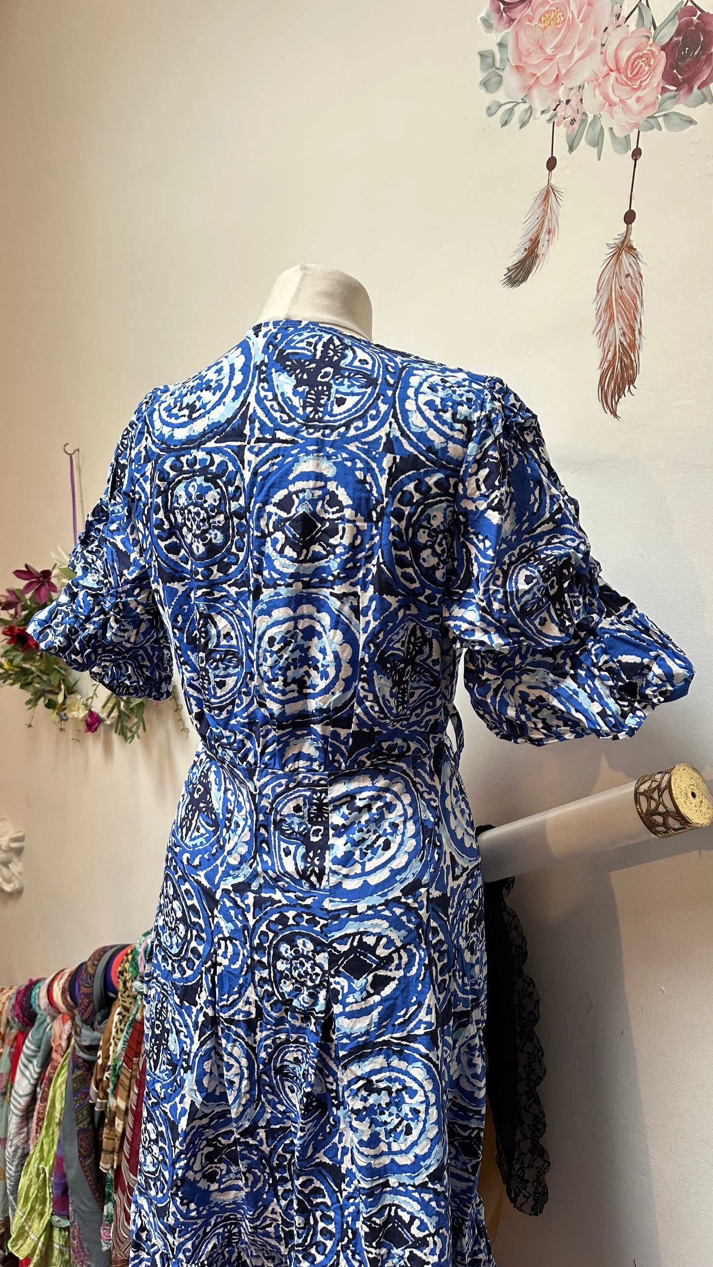 Savida Puff Sleeve Dress Size S