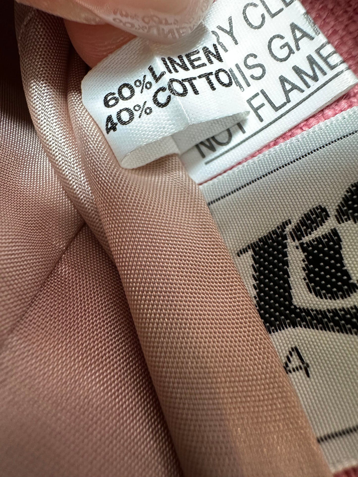 Libra Pink Blazer Linen/Cotton Blend Size 14