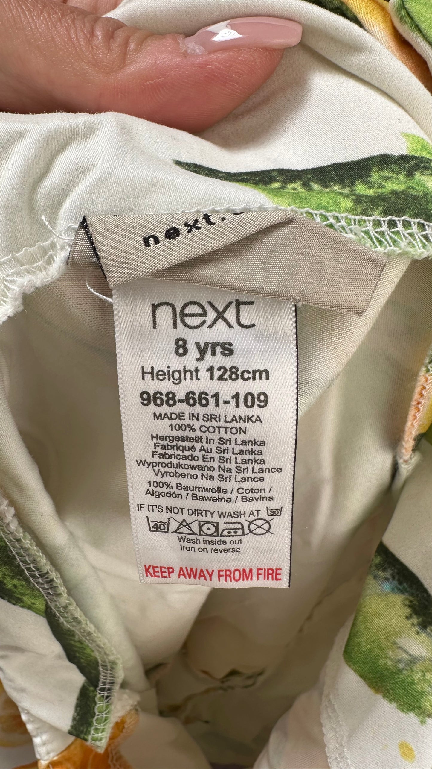 Next Lemon 100% Cotton Romper Age 8