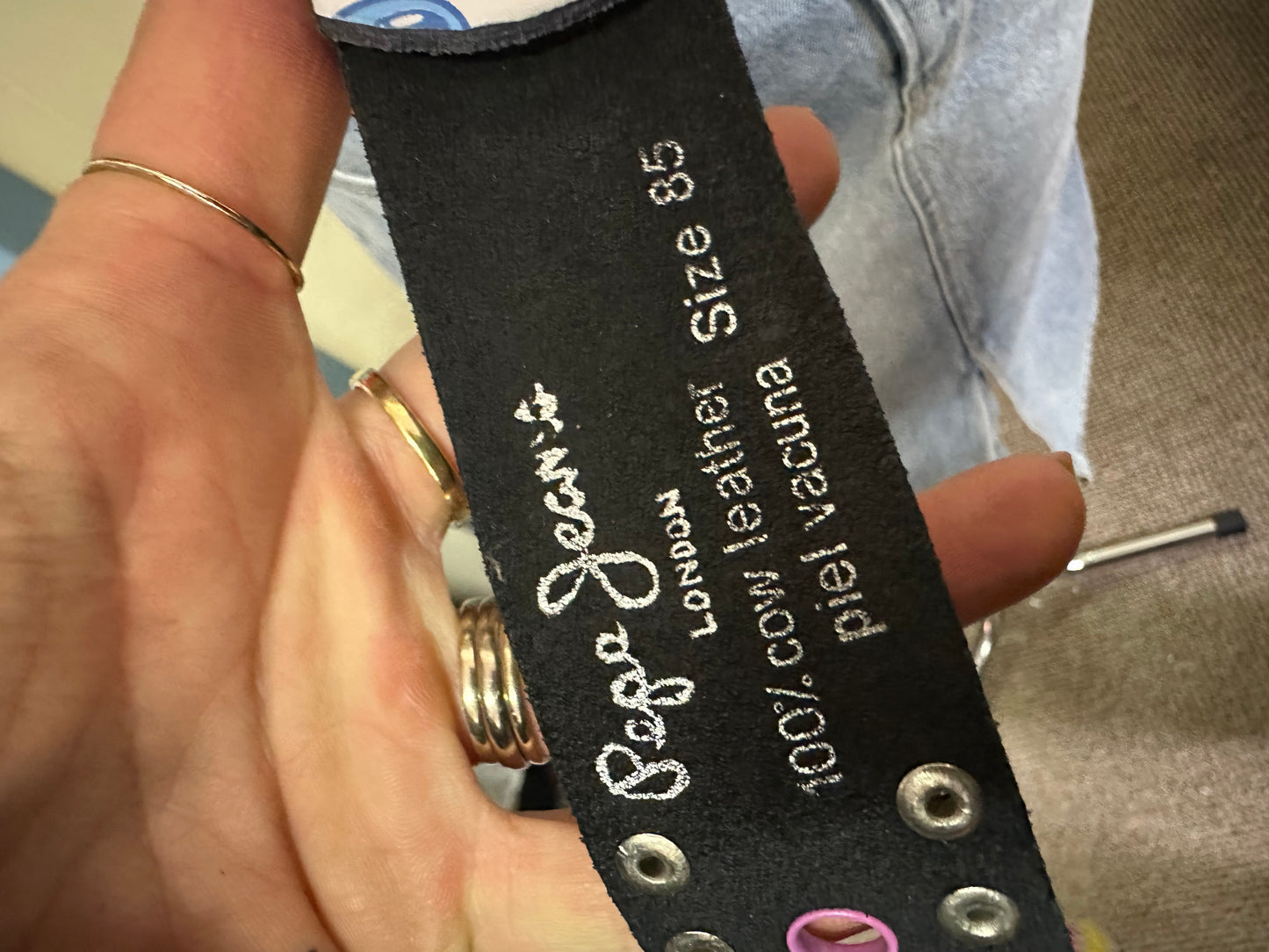 Pepe Jeans Funky Leather Belt Size S/M