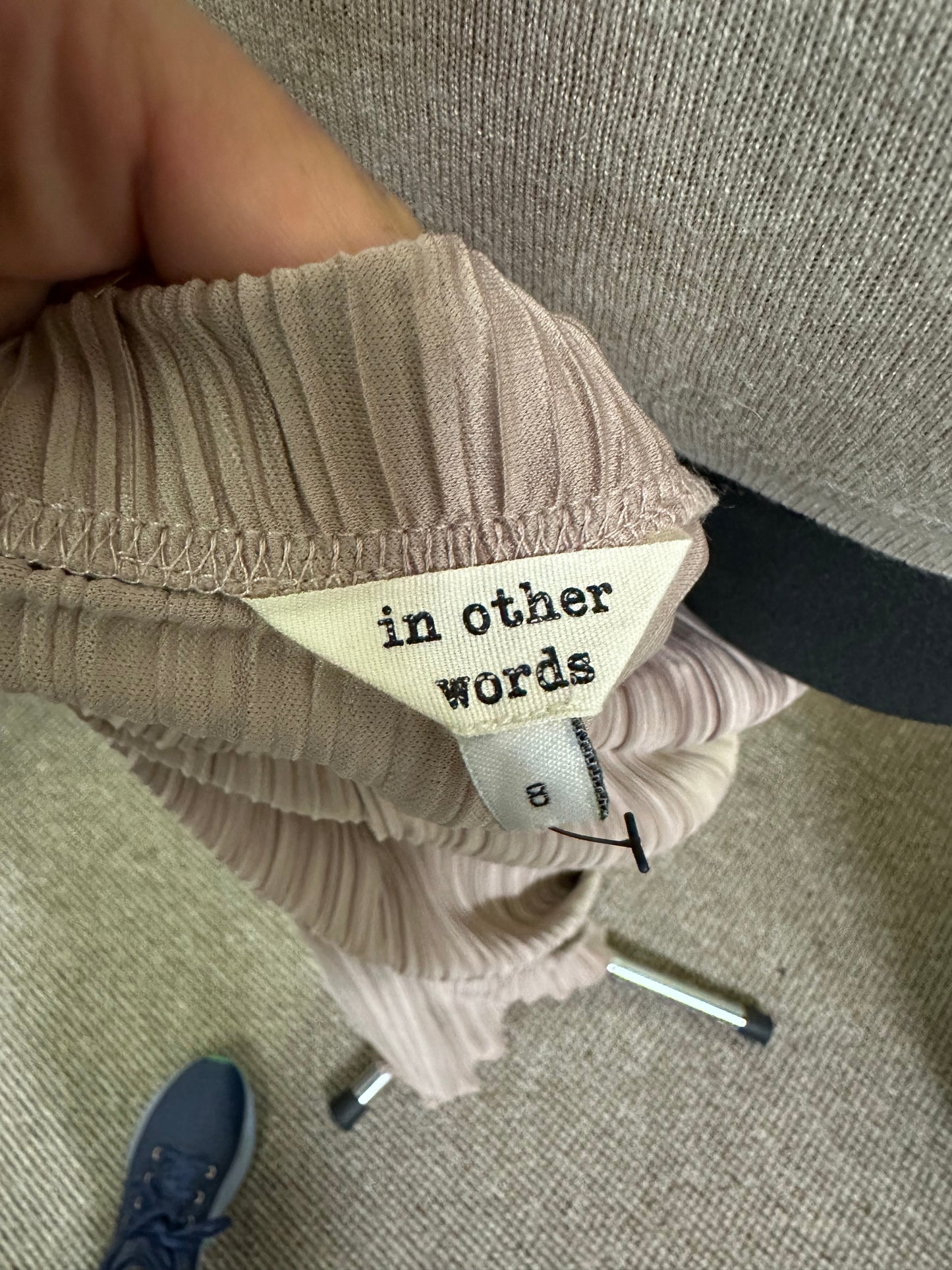In Other Words Satin Pleated Skirt Size 8