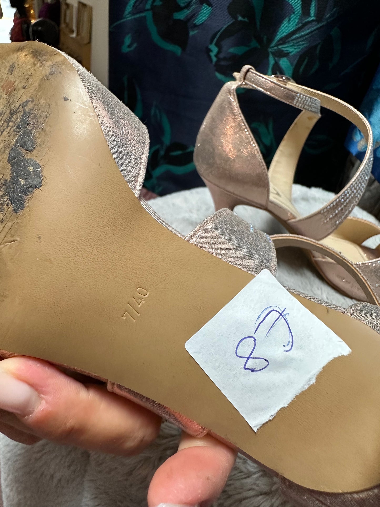 Debut Rose Gold Sandals Size 7