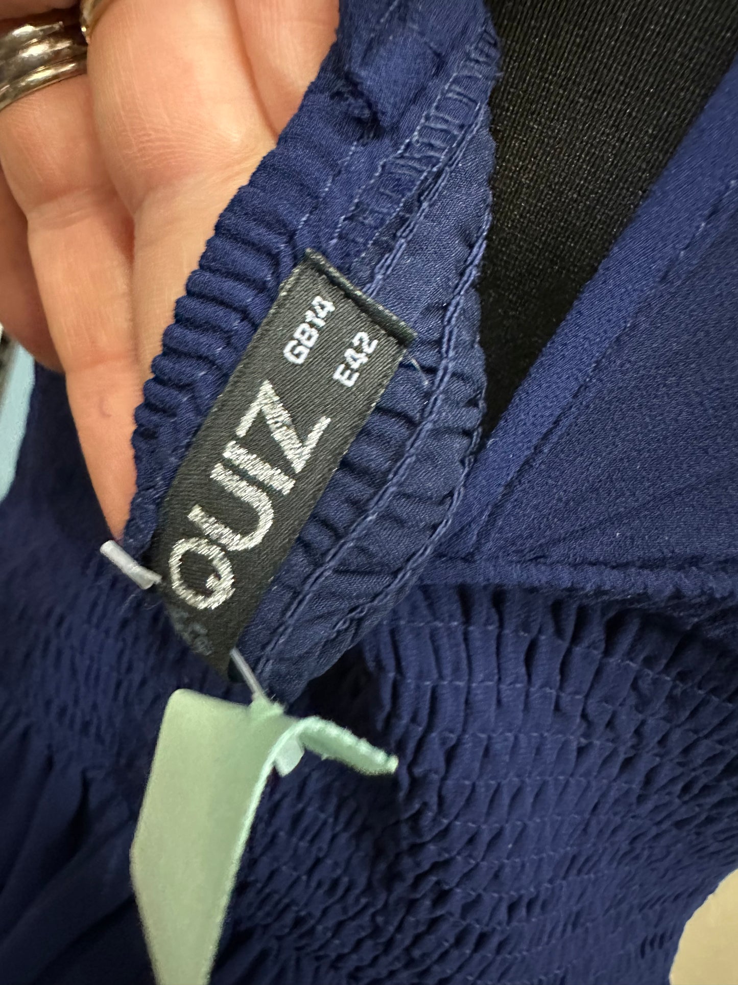 Navy Quiz Occasion Wear Dress Size 14